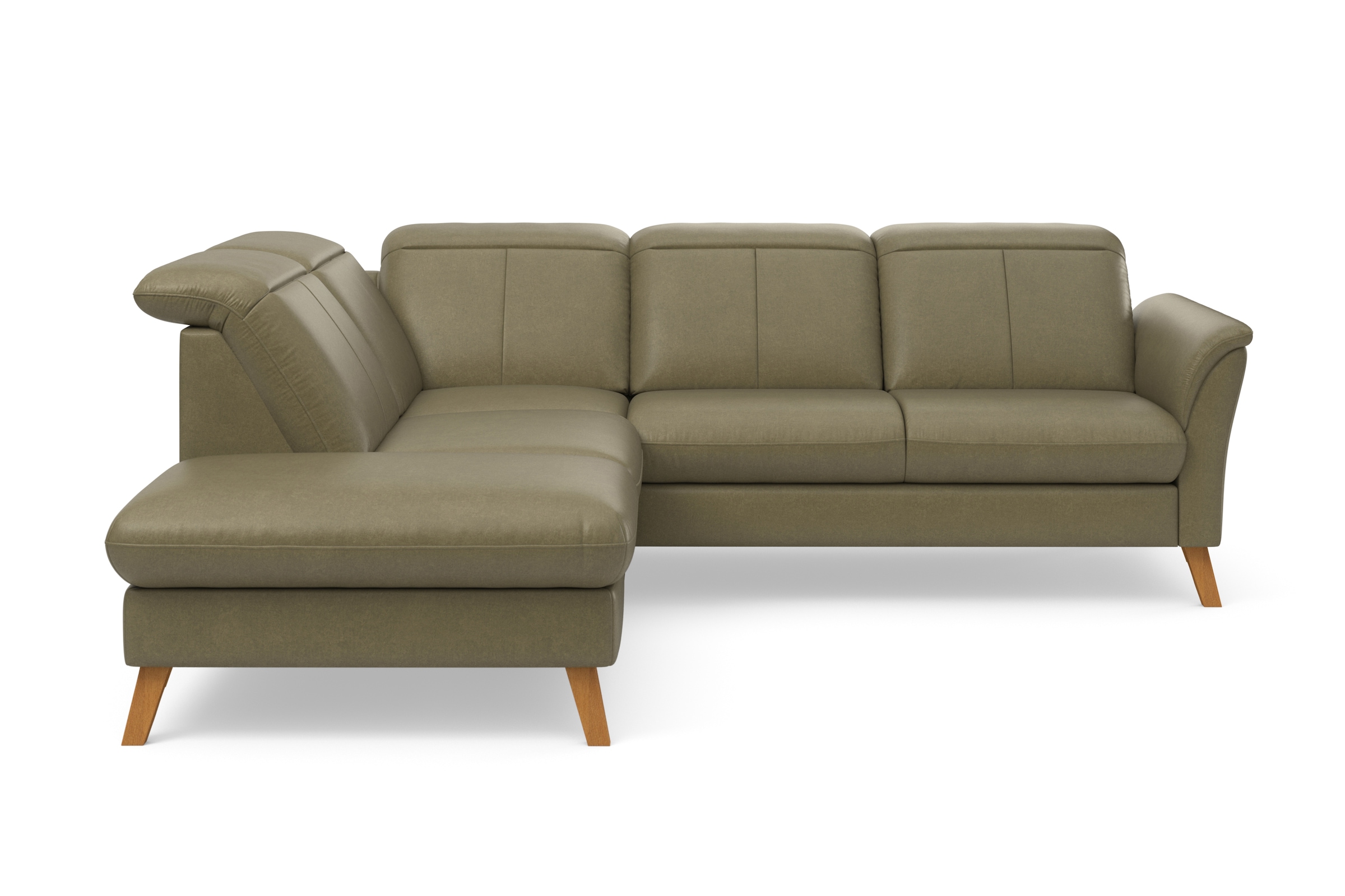 Ecksofa SIT & MORE, B:250cm H:91cm T:220cm, grün, 100% Polyester, Wohnzimmer, Sofas, "Romero L-Form", wahlweise mit oder ohne TV-Funktion,