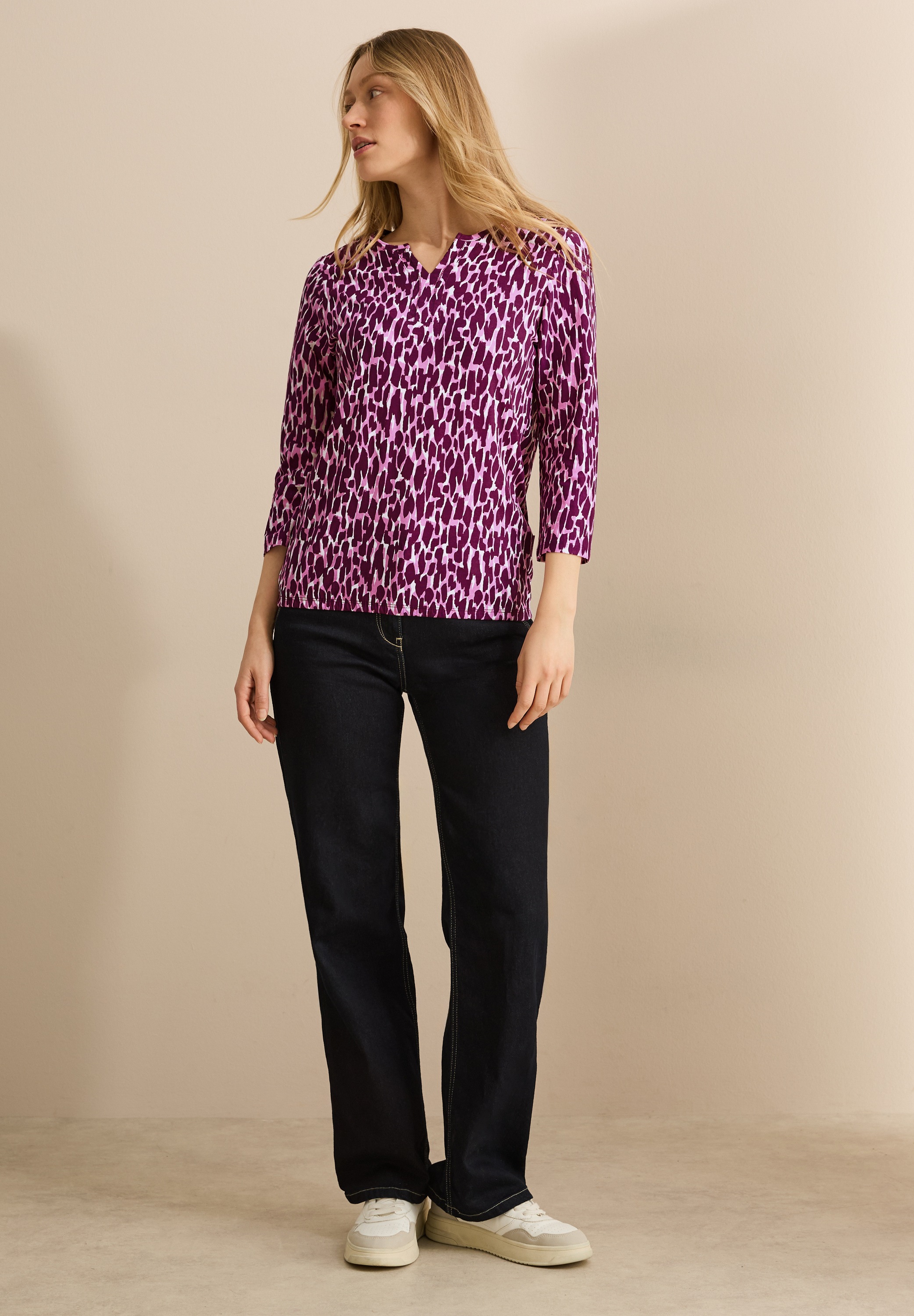 Cecil 3/4-Arm-Shirt, aus reiner Baumwolle