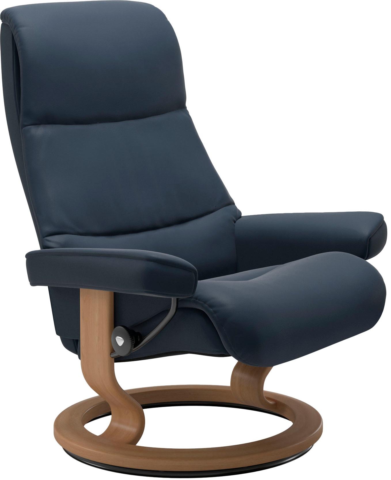 Stressless "View" Set, Relaxsessel mit Hocker, mit Classic Base, Größe M,Ge günstig online kaufen