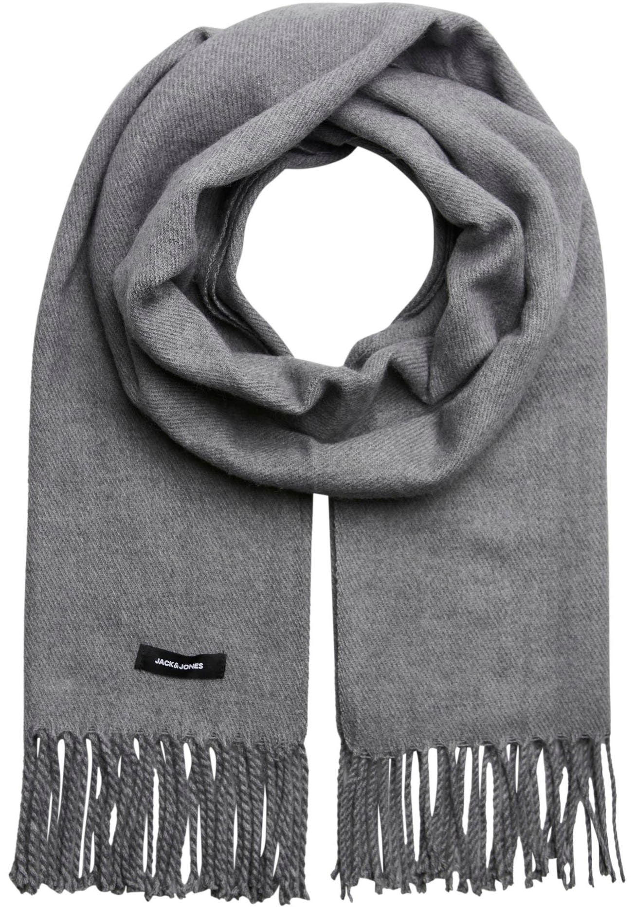 Jack & Jones "JACSOLID WOVEN SCARF NOOS" Kunstfaser, mit Fransen