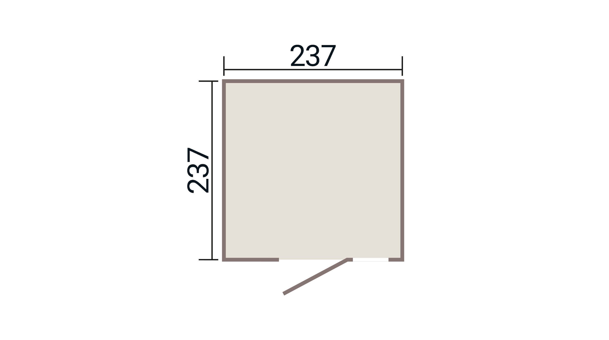 weka Gerätehaus »Gary Gr. 6, aus Metall mit Holzoptik, anthrazit« aus pulverbeschichtetem, verzinktem Stahl