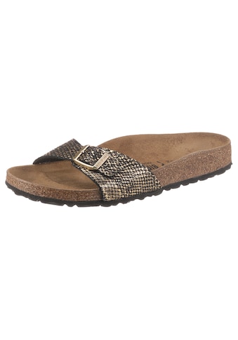 Birkenstock Pantolette »Madrid Shiny Python«, mit vorgeformtem Fußbett, Schuhweite:... kaufen