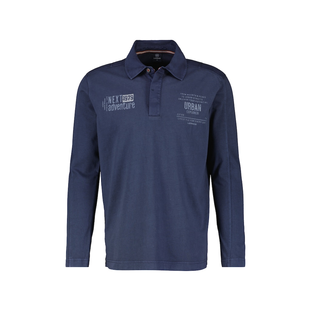 LERROS Langarm-Poloshirt »LERROS Rugbyshirt«