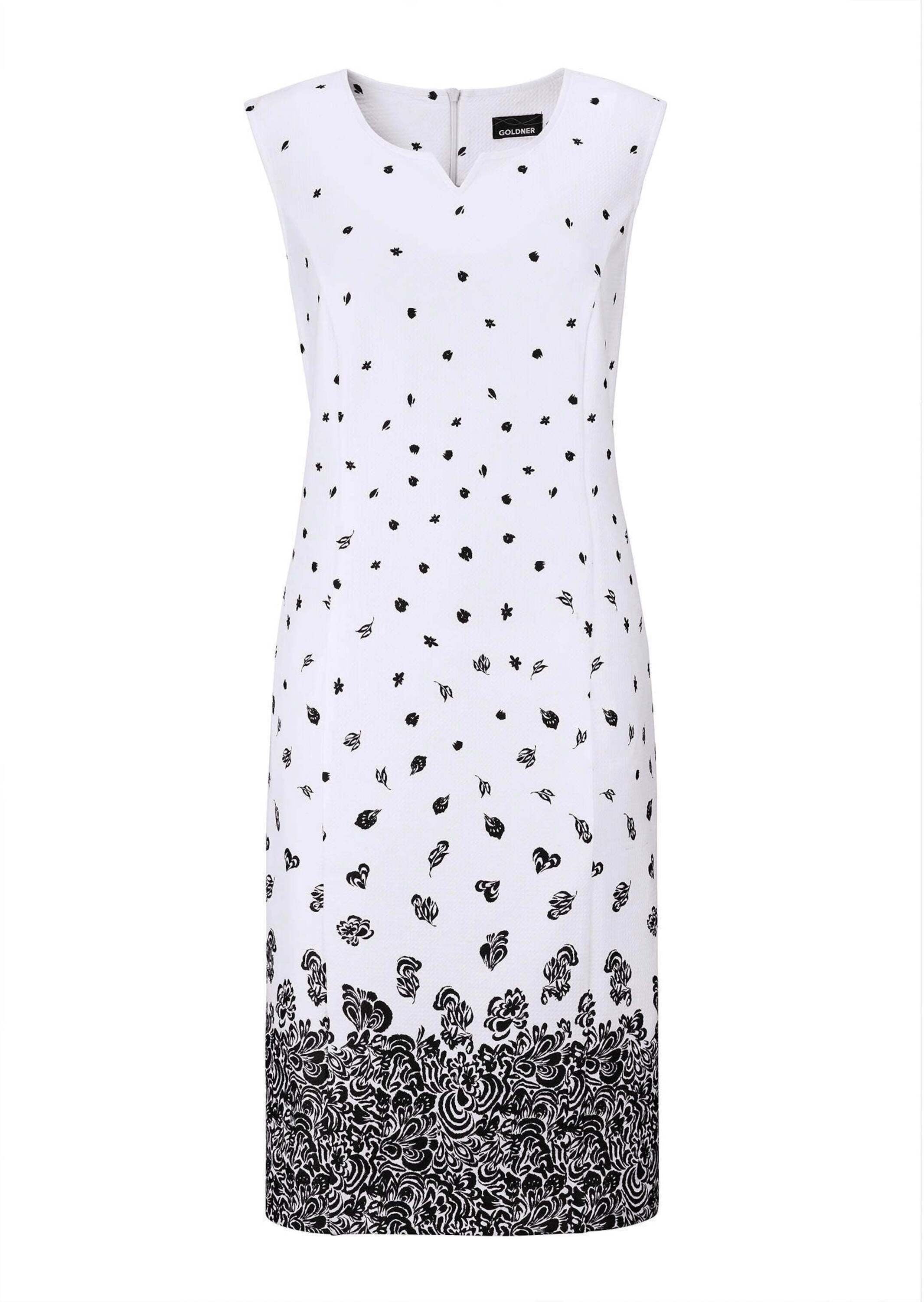 GOLDNER Abendkleid "Kurzgröße Etuikleid mit Blumenprint, Jersey" Gehschlitz günstig online kaufen