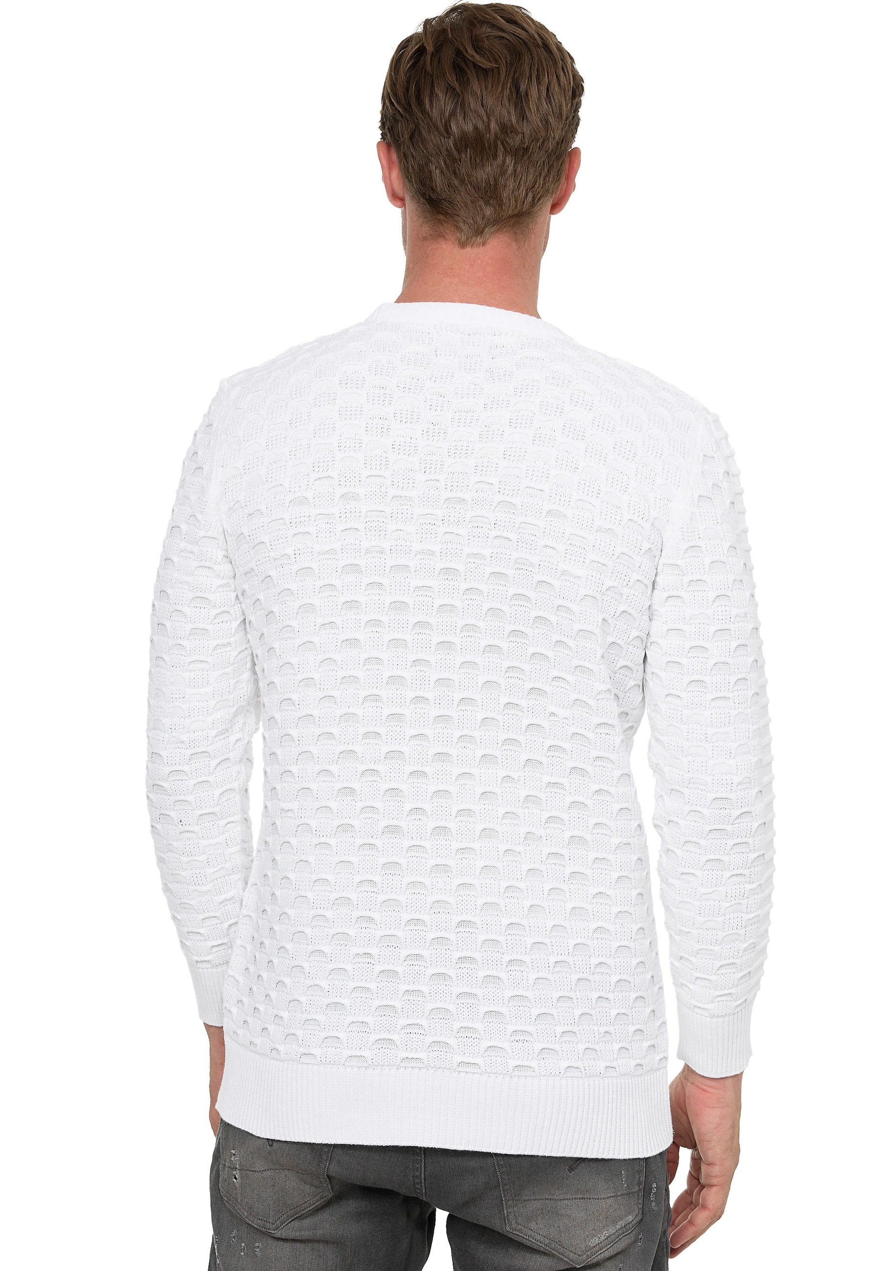 Rusty Neal Strickpullover mit modernem Strickmuster