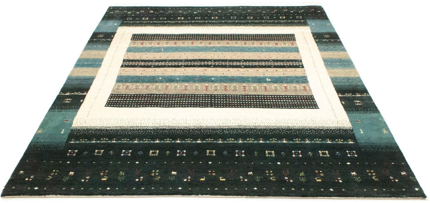 morgenland Wollteppich »Loribaft Teppich handgeknüpft mehrfarbig«,  rechteckig, handgeknüpft | BAUR