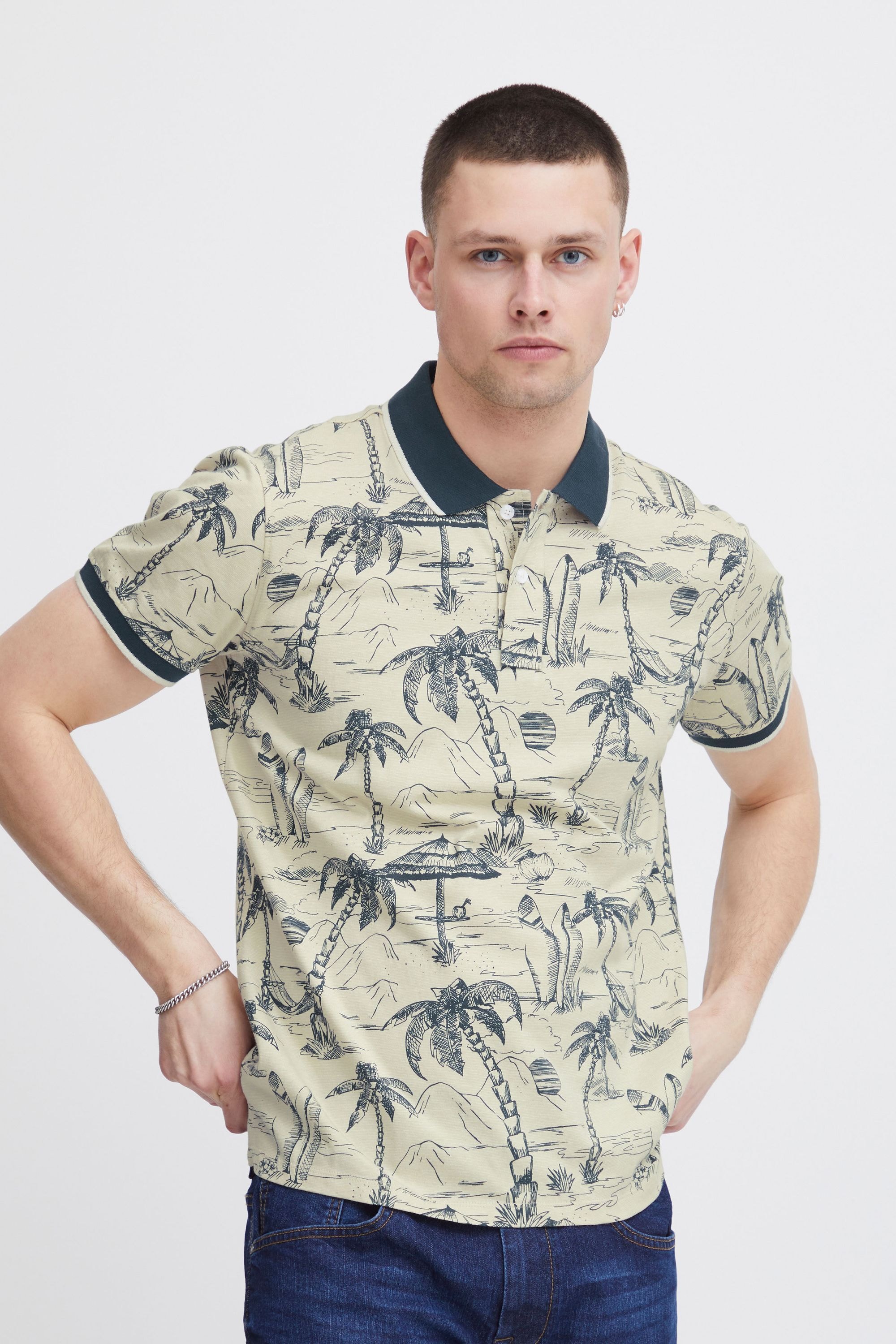 Blend Poloshirt "BHPolo", Lässiges Poloshirt mit Print günstig online kaufen