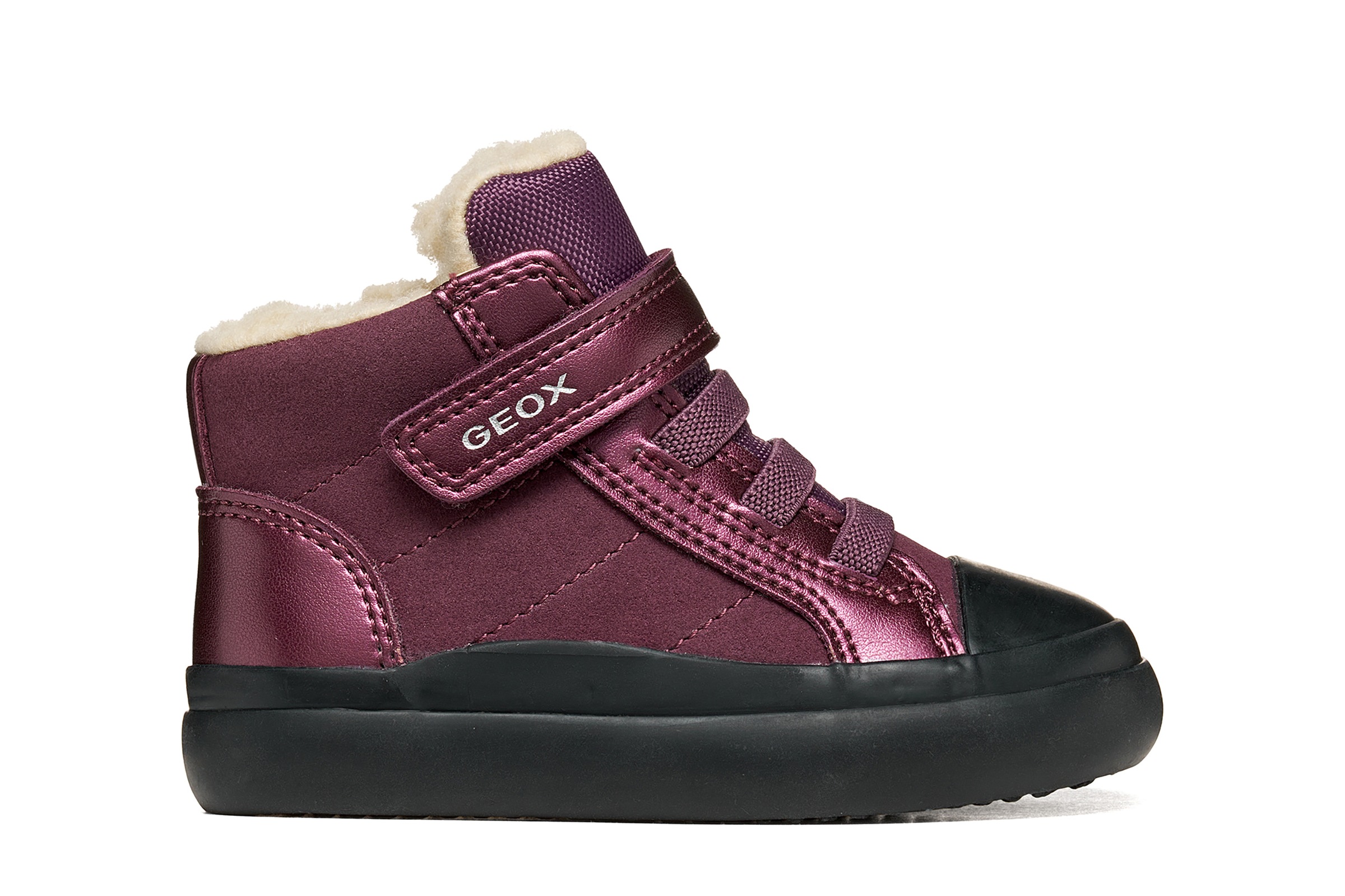 Geox Lauflernschuh »B GISLI GIRL«  Winterstiefelette, Winterboots mit Klettriemchen und Gummizug