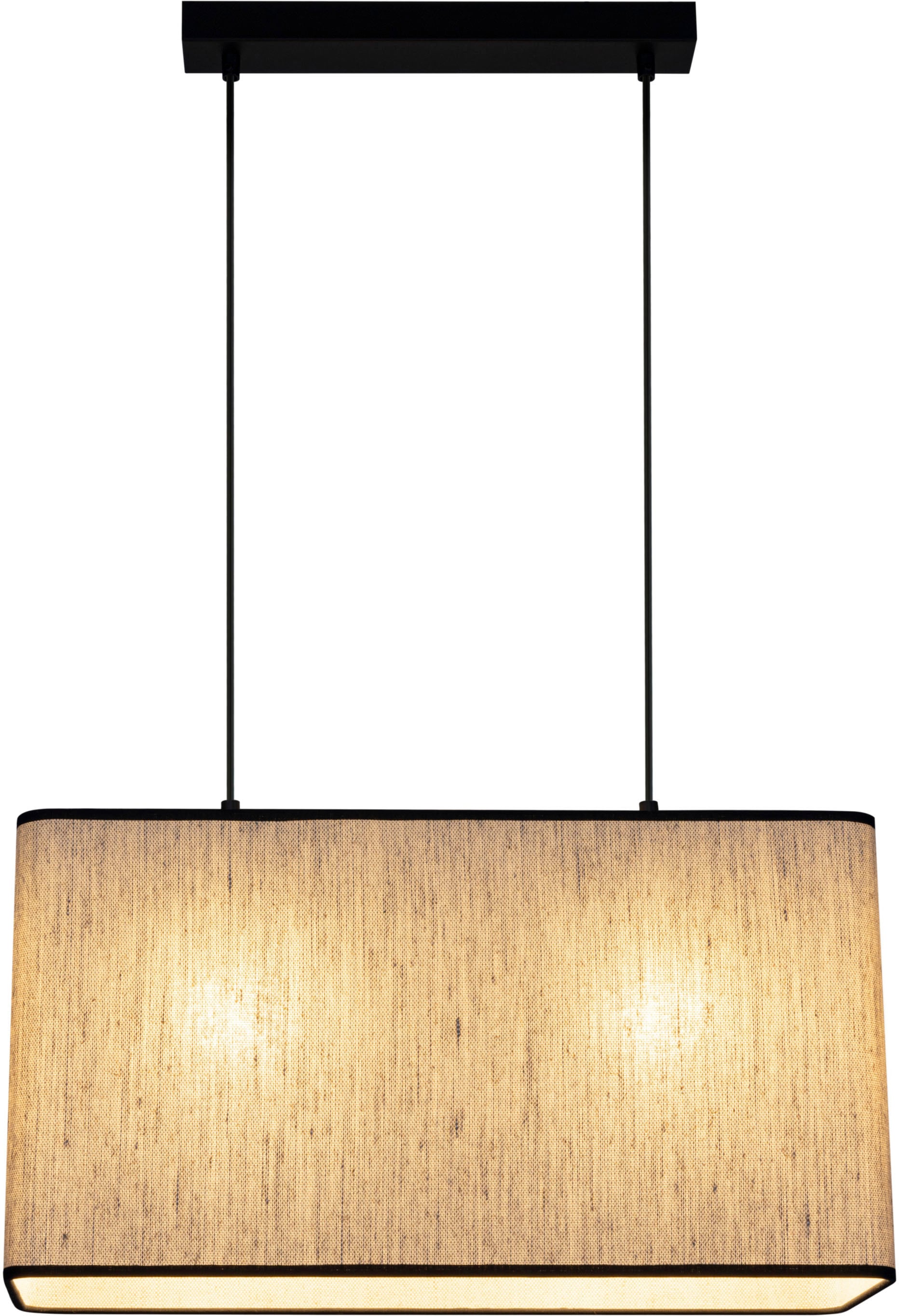 andas Pendelleuchte »Virrat, im skandinavischen Stil«, 2 flammig, Leuchtmittel E27 | Leuchtmittel wechselbar, Pendellampe mit Leinenschirm, im zeitlosen Design, Made in Europe