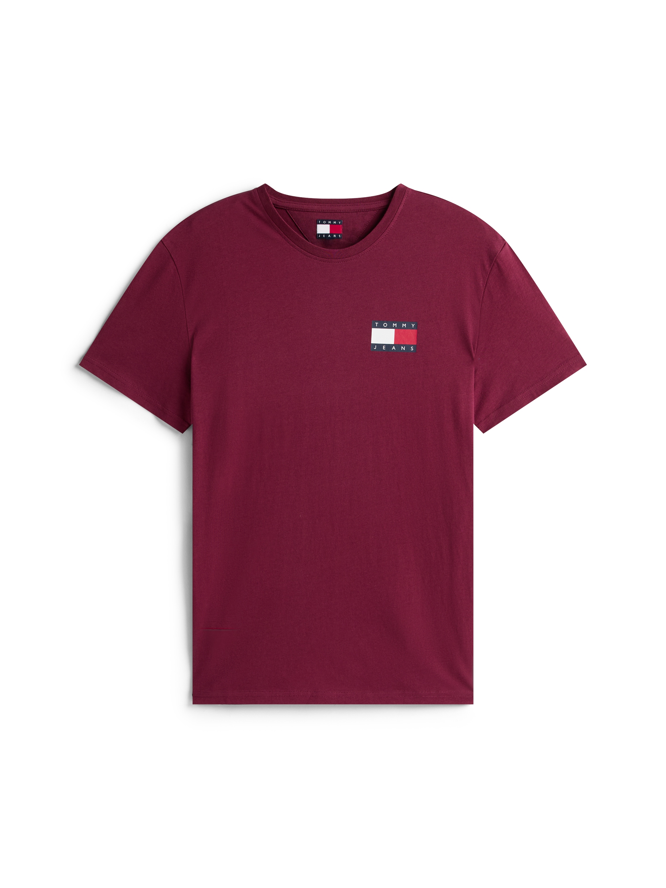 Tommy Jeans T-Shirt »TJM SLIM ESSENTIAL FLAG TEE EXT«, Mit Rundhalsausschnitt