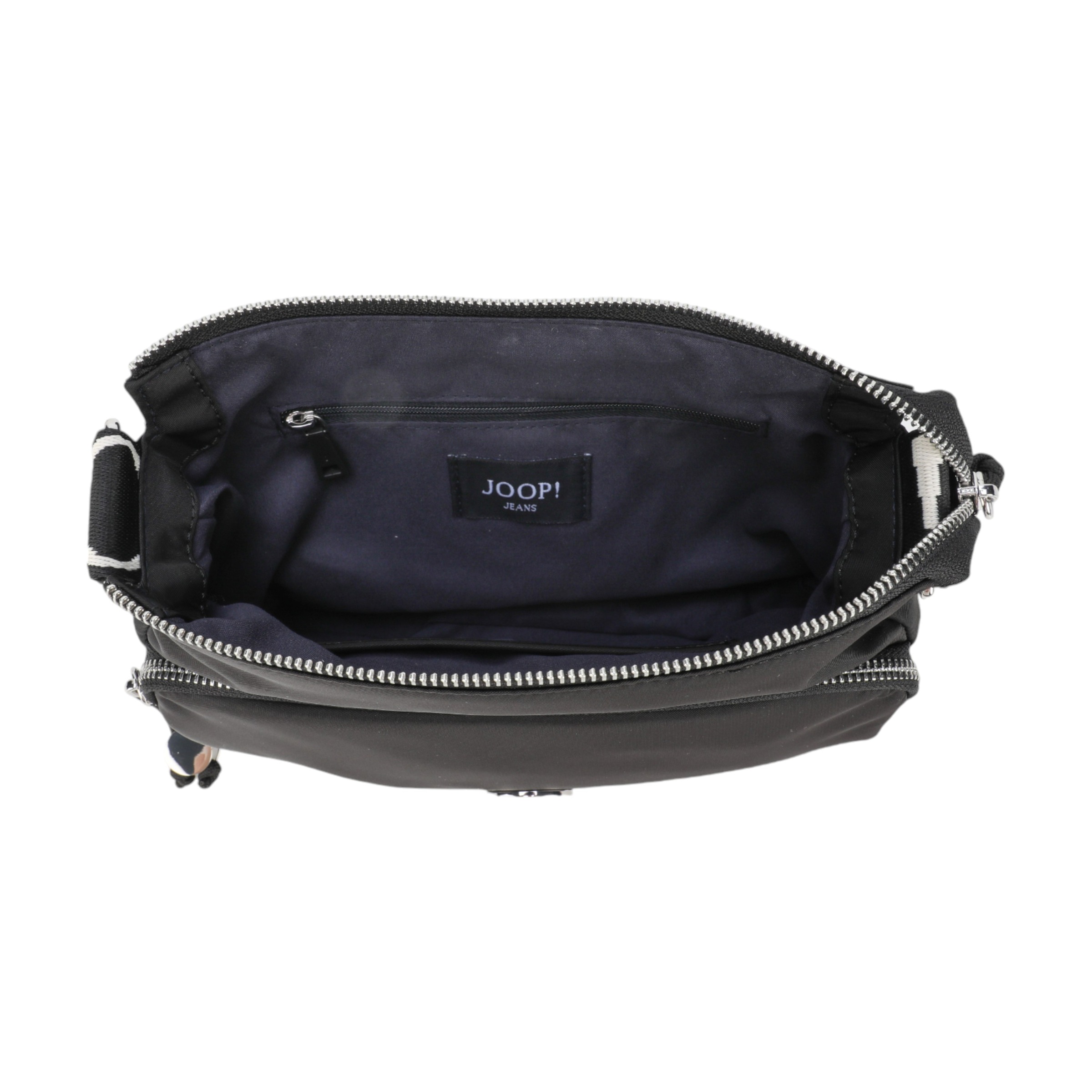 Umhängetasche JOOP JEANS "lietissimo jasmina shoulderbag shz", Damen, Gr. B/H/T: 24cm x 15cm x 7cm, schwarz, Nylon, unifarben, Taschen Umhängetasche, Handtasche Damen Tasche Damen Schultertasche 3