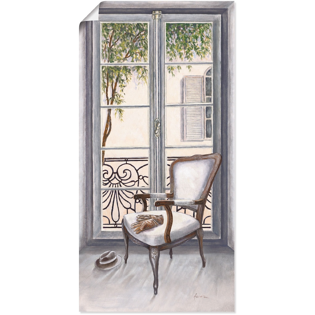 Artland Wandbild »Sessel vor einem Fenster«, Innenarchitektur, (1 St.)