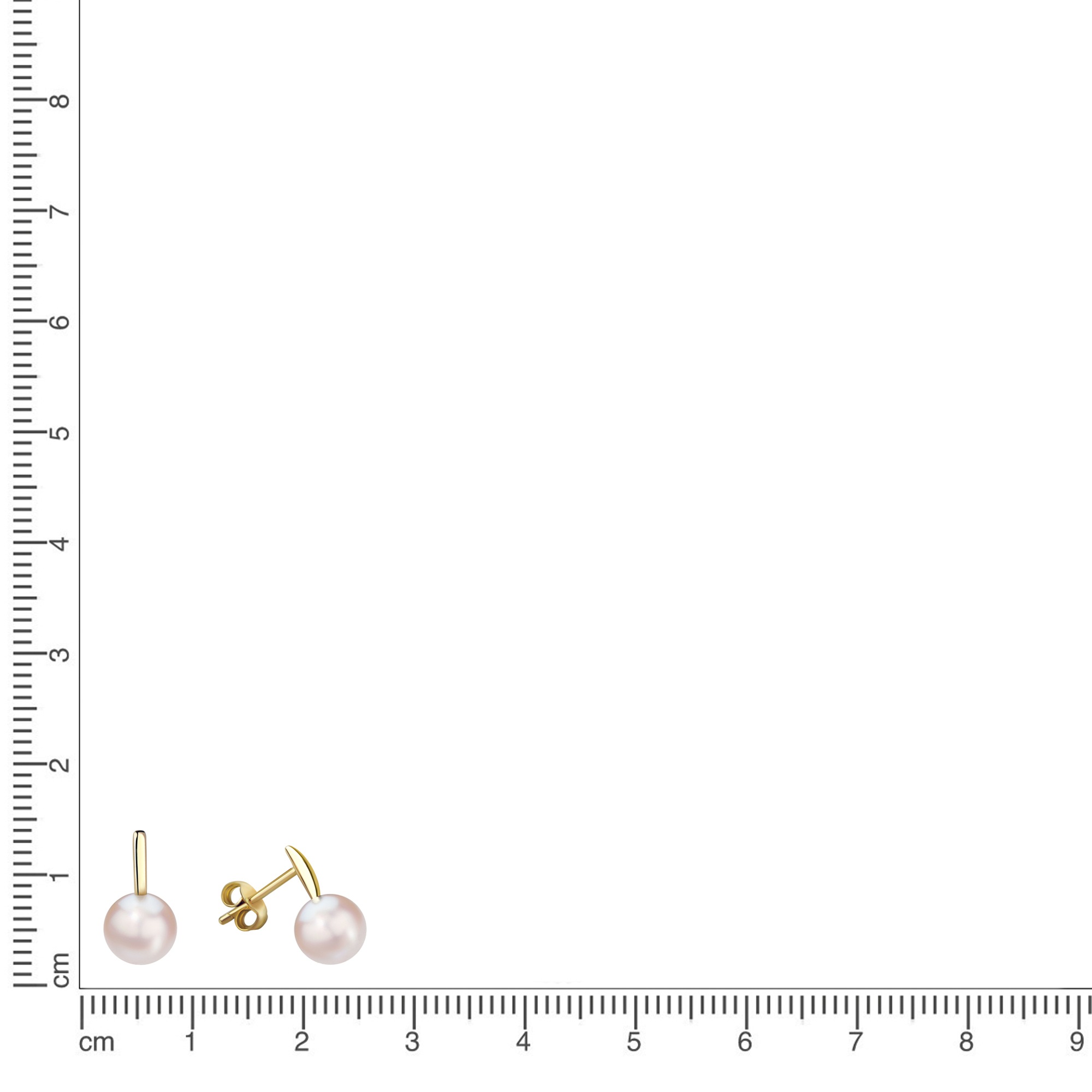 Vivance Paar Ohrstecker »375/- Gelbgold glanz Süßwasserperle«