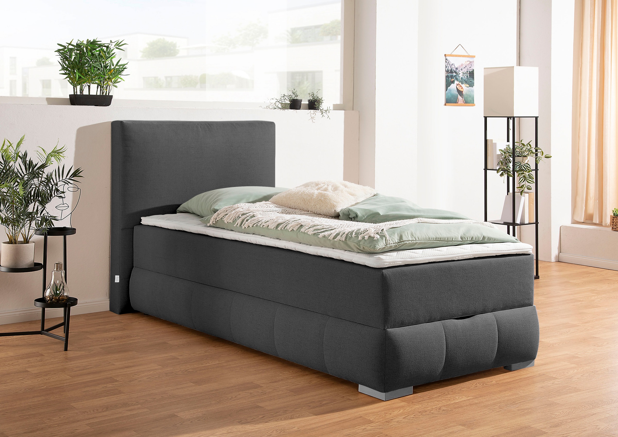 OTTO home "Wehma mit Kopfteil inkl. Bettkasten" in H2, H3 & H4 wählbar, inklusive Topper