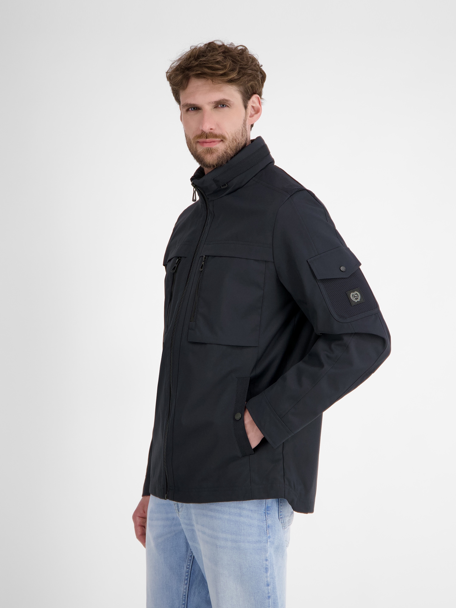 LERROS Outdoorjacke »LERROS Shell-Blouson mit Kapuze«, mit Kapuze, Wasser- und windabweisend, atmungsaktiv