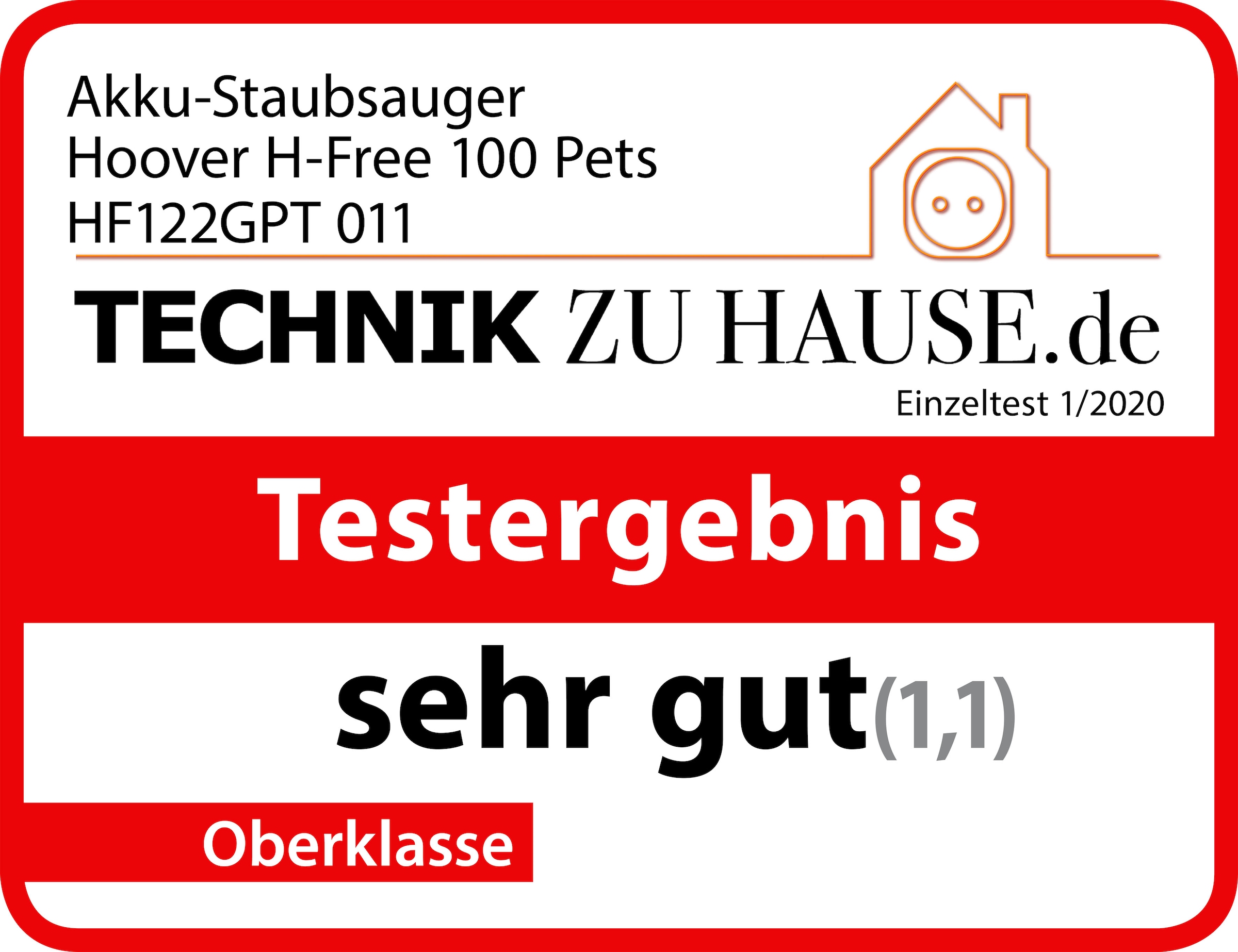 Hoover Akku-Stielstaubsauger »H-Free 100 PETS, HF122GPT 011«