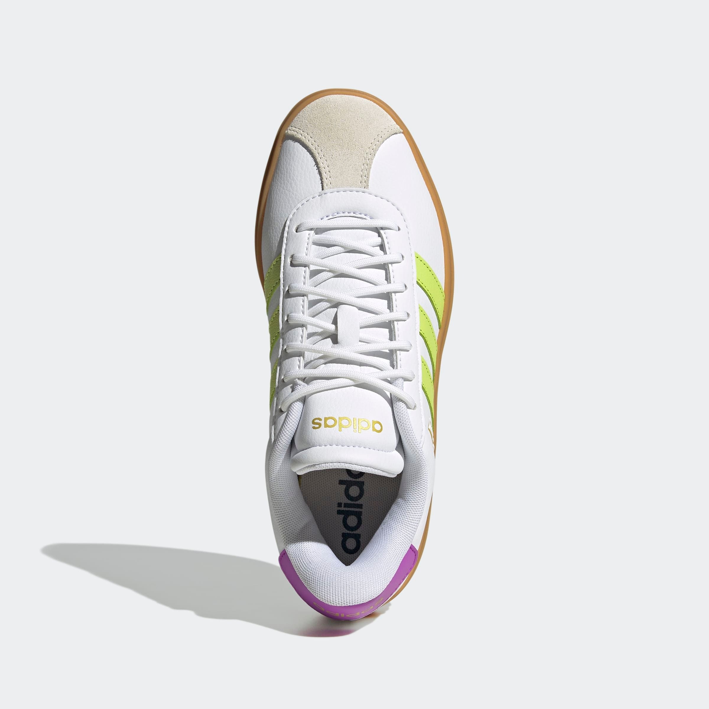 Plateausneaker ADIDAS SPORTSWEAR "VL COURT BOLD", Damen, Gr. 40, weiß (cloud weiß, cloud weiß, cloud weiß), Leder, Synthetik, Schuhe Plateausneaker, inspiriert vom Design des adidas gazelle bold, Topseller 3