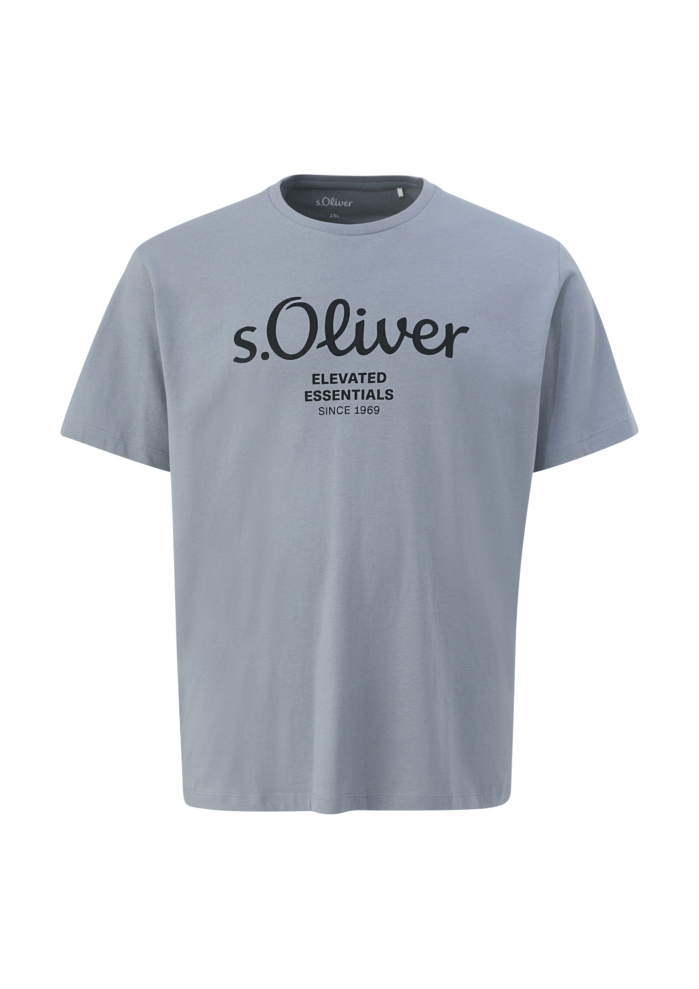 s.Oliver Men Big Sizes Kurzarmshirt mit Logo-Print/Große Größen