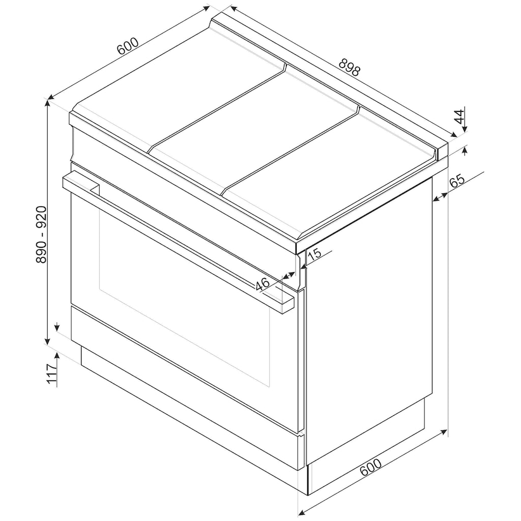 Smeg Induktions-Standherd »CPF9IP«, CPF9IPAN