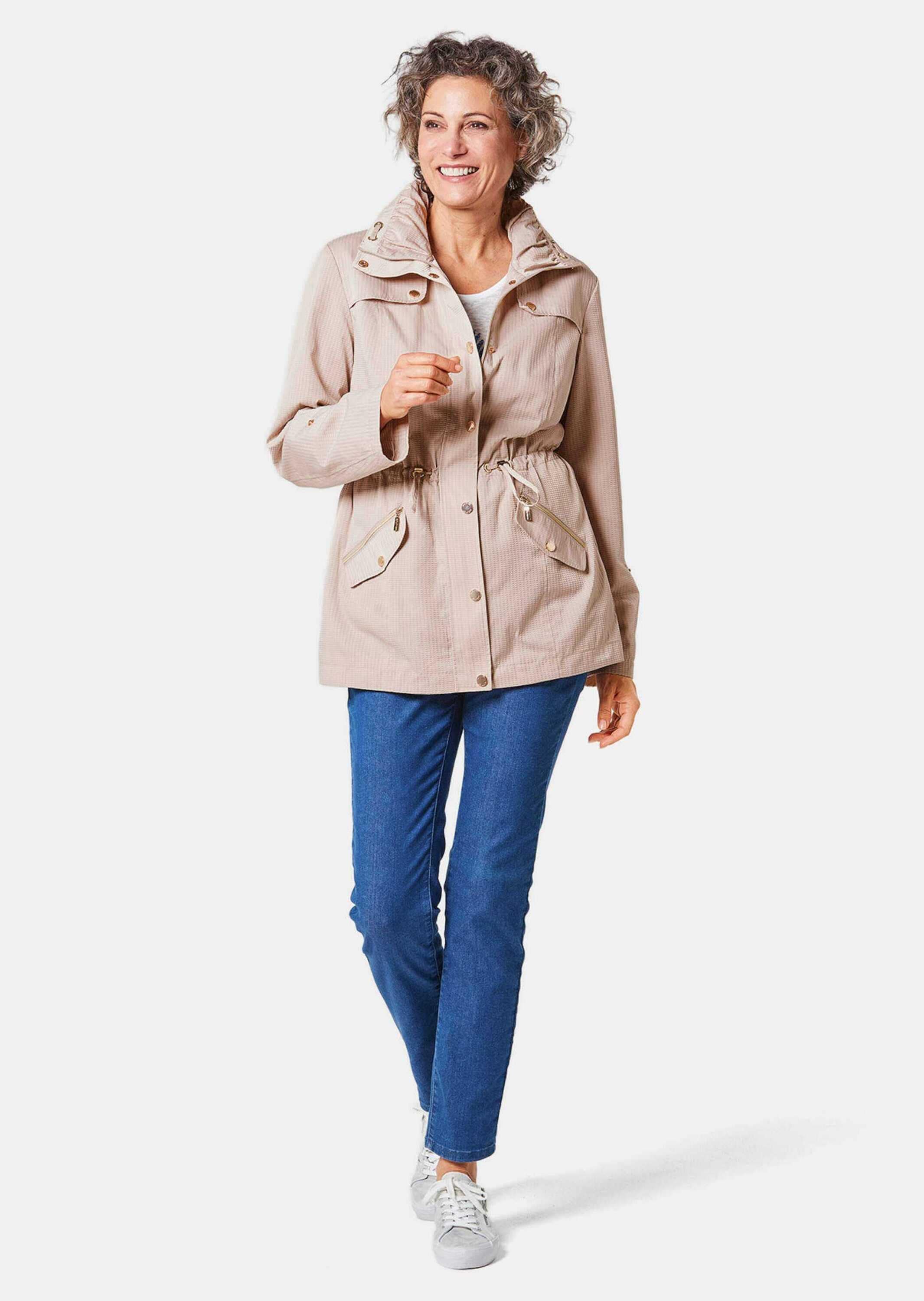 GOLDNER Blouson »Longjacke aus fein strukturierter Ware«