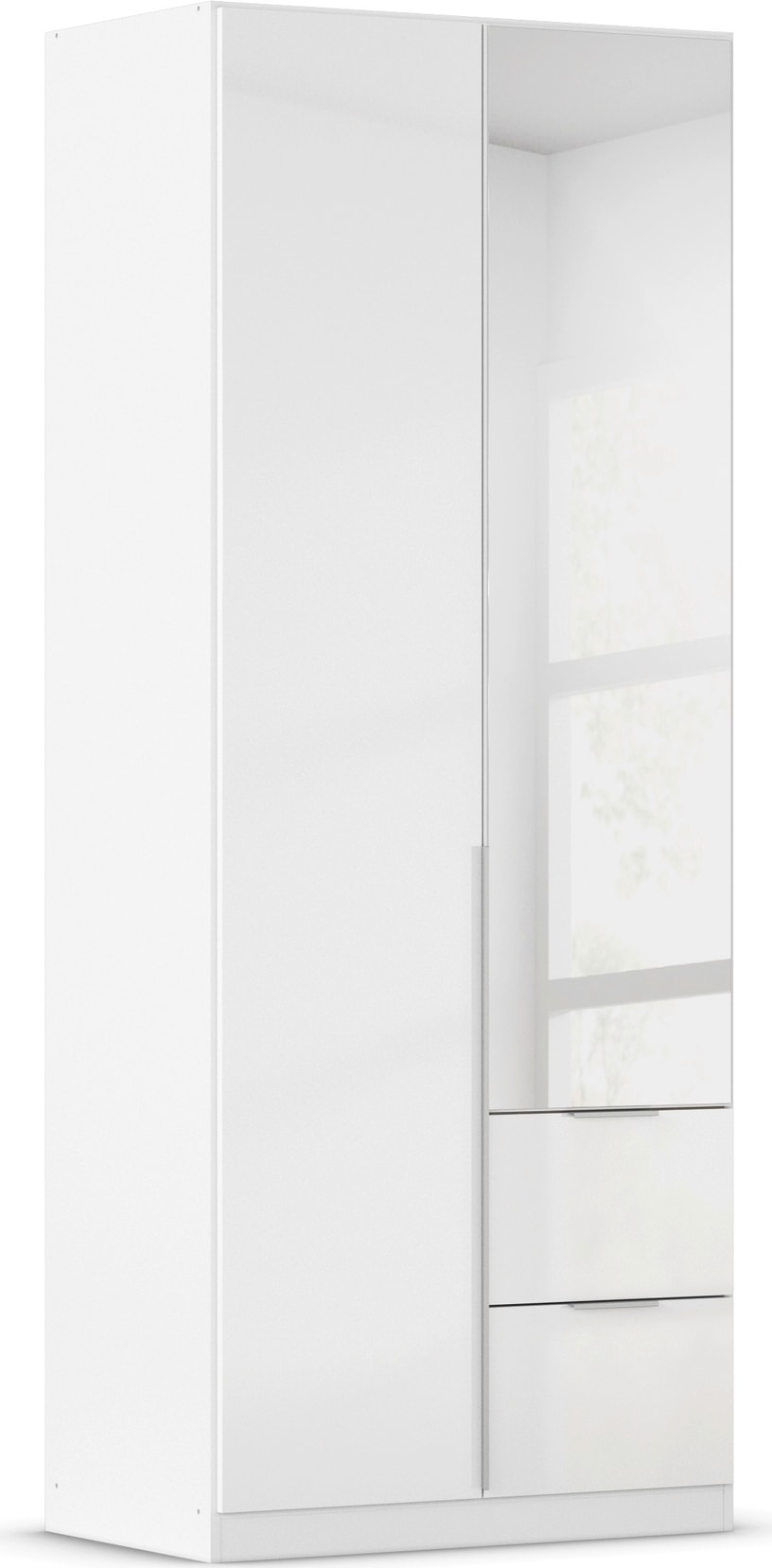 OTTO home Drehtürenschrank "Kleiderschrank Schrank Garderobe AGORDO mit Dekor- oder Hochglanzfront" in zwei Griff-Farben, Breiten 91-360 cm, mit Außenschubkästen, in 7 Breiten und 2 Höhen MADE IN GERMANY