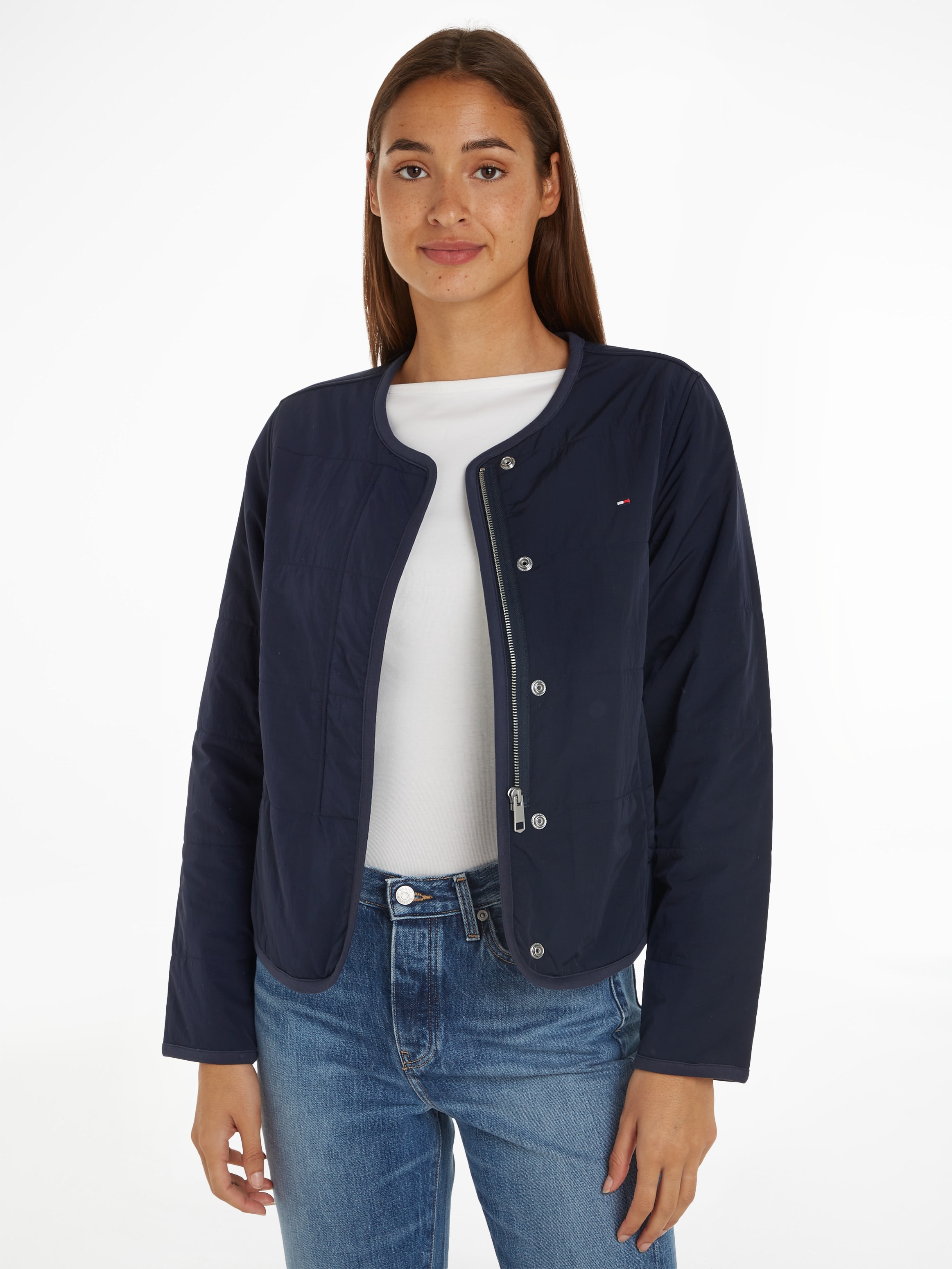 Tommy Hilfiger Steppjacke »JERSEY LINED JACKET«, mit Tommy Jeans Logo-Flag