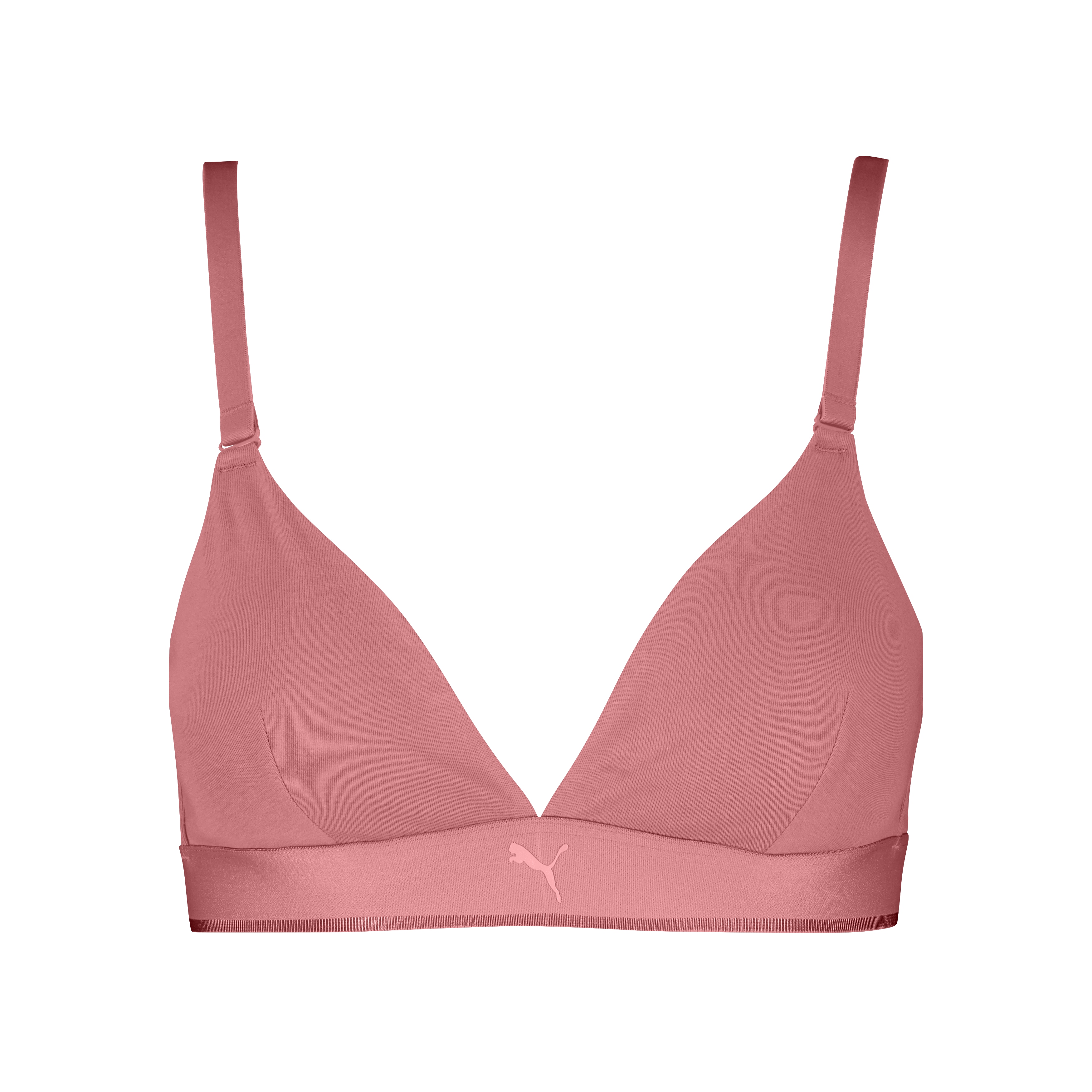 PUMA "PUMA WOMEN COTTON TRIANGLE BRALETTE 1P" herausnehmbare gepolsterte Cups für anpassungsfähigen Look
