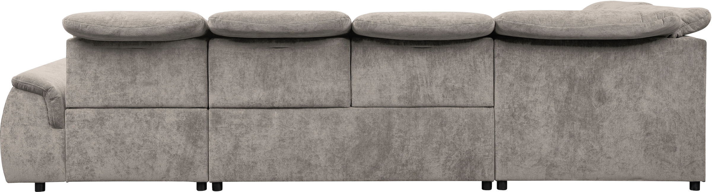 WERK2 Wohnlandschaft »Pula Bett & Bettkasten, Kopfteil- & Sitztiefenverstellung, bequem« U-Form, XXL, Schlaffunktion, Bettkasten, verstellbare Kopfteile