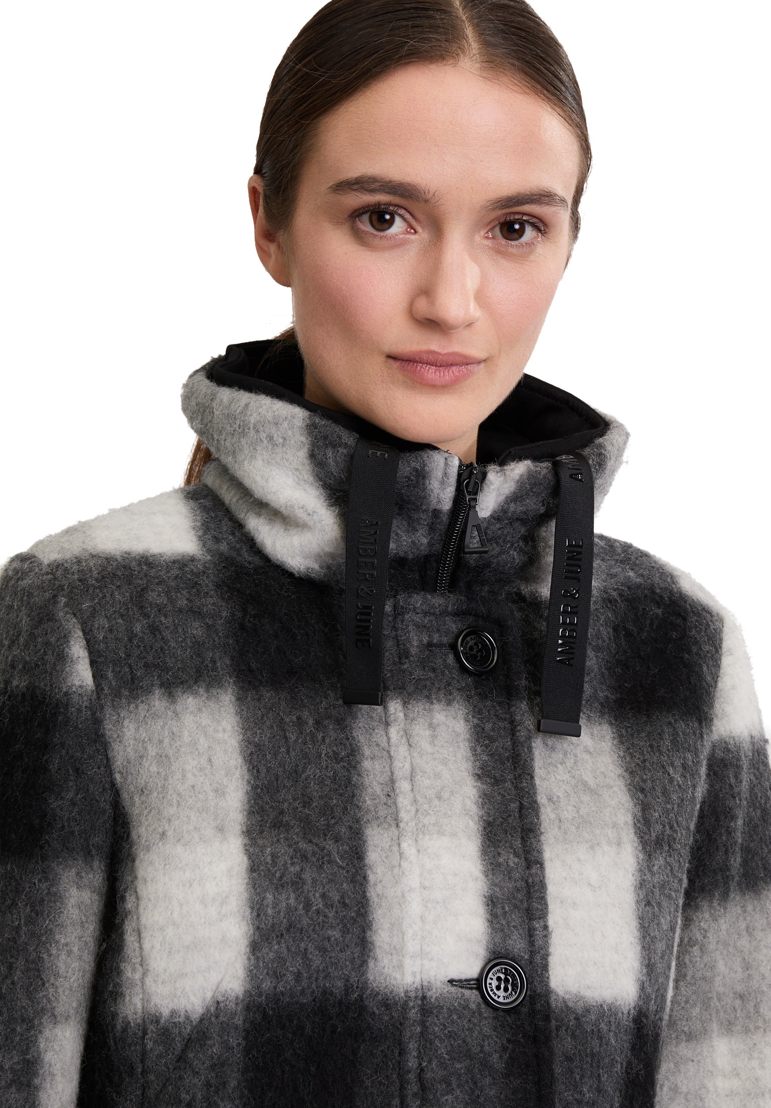 Amber & June Winterjacke »Amber & June Damen Winterjacke mit hohem Kragen«