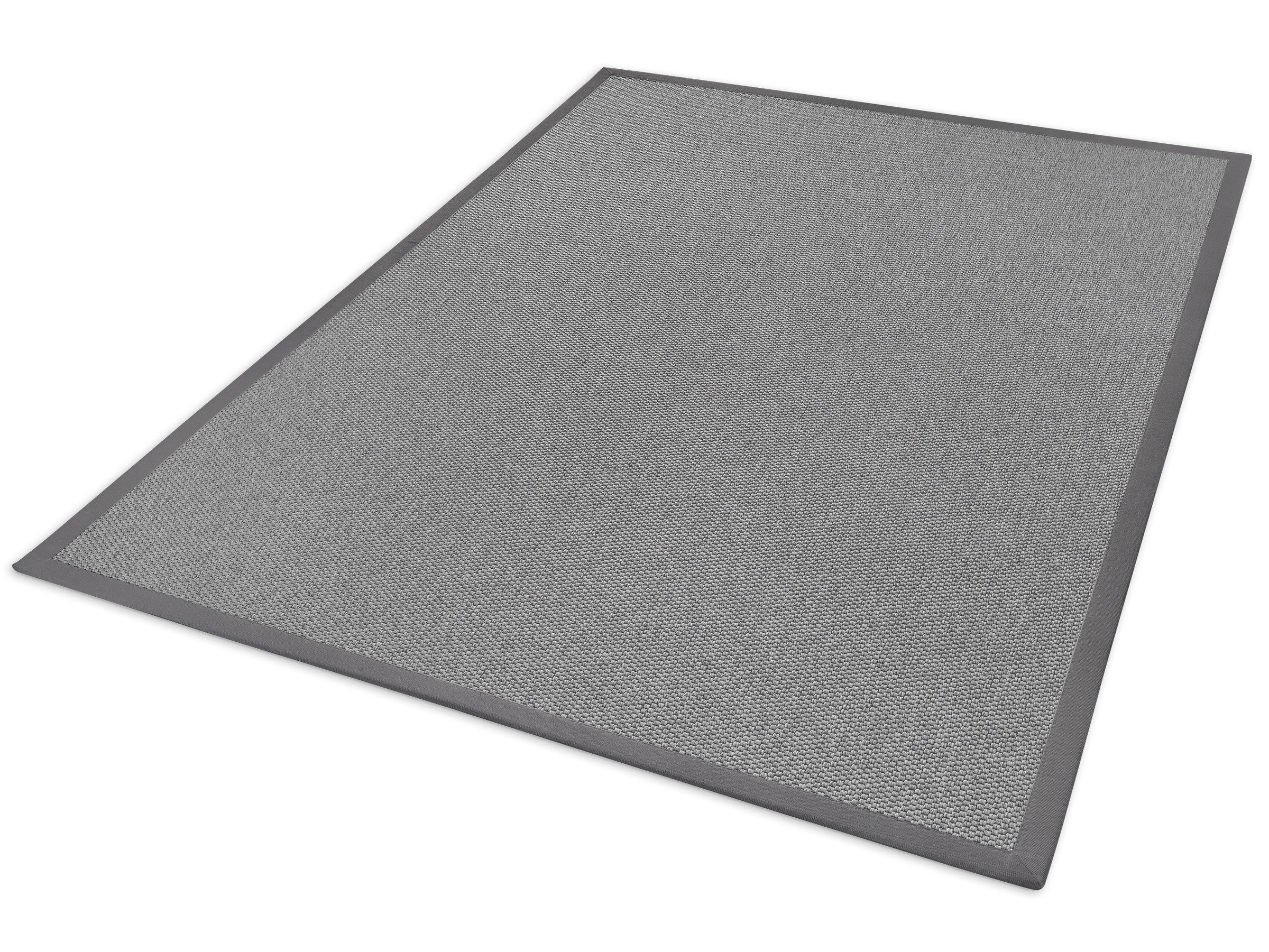 Teppich DEKOWE "Naturana Panama", grau, B:200cm H:8mm L:290cm, Kunstfaser, Teppiche, Teppich, Flachgewebe, meliert, Sisal-Optik, mit Bordüre, Wohnzimmer 3