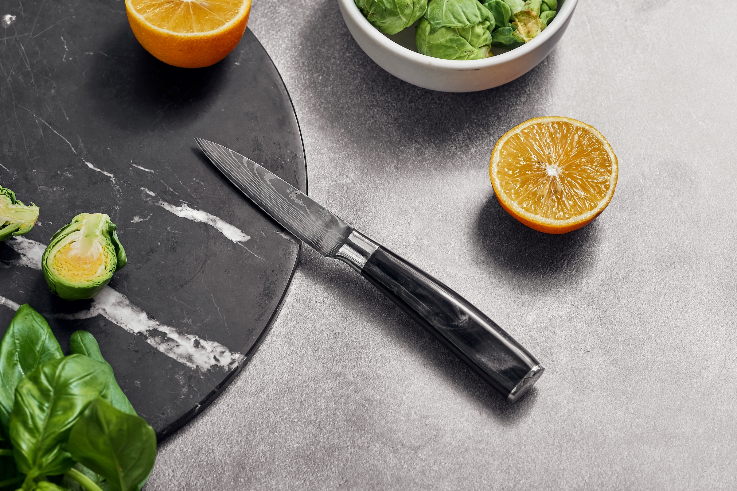 RESTO Kitchenware Gemüsemesser »Eridanus 9 cm, aus Edelstahl«, (1 tlg.), professionelles Schälmesser mit lasergravierter Hochleistungsklinge