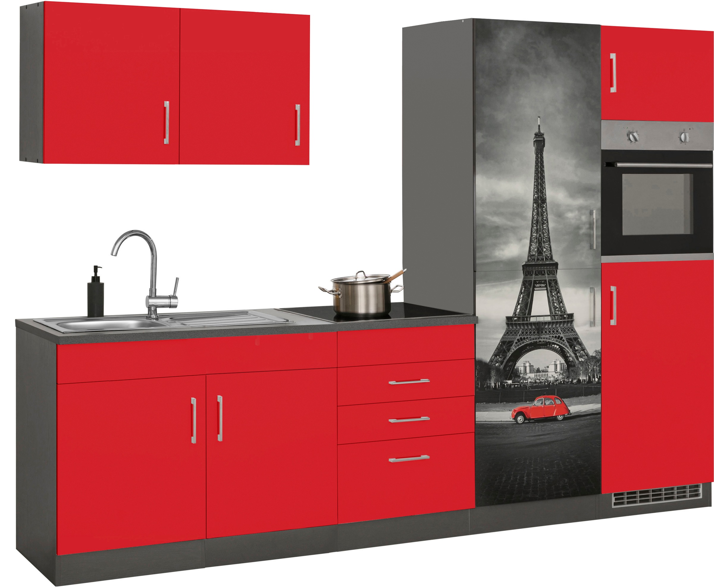 KOCHSTATION Küchenzeile "KS-Paris – Küchen mit einzigartigen Fotomotiven au günstig online kaufen