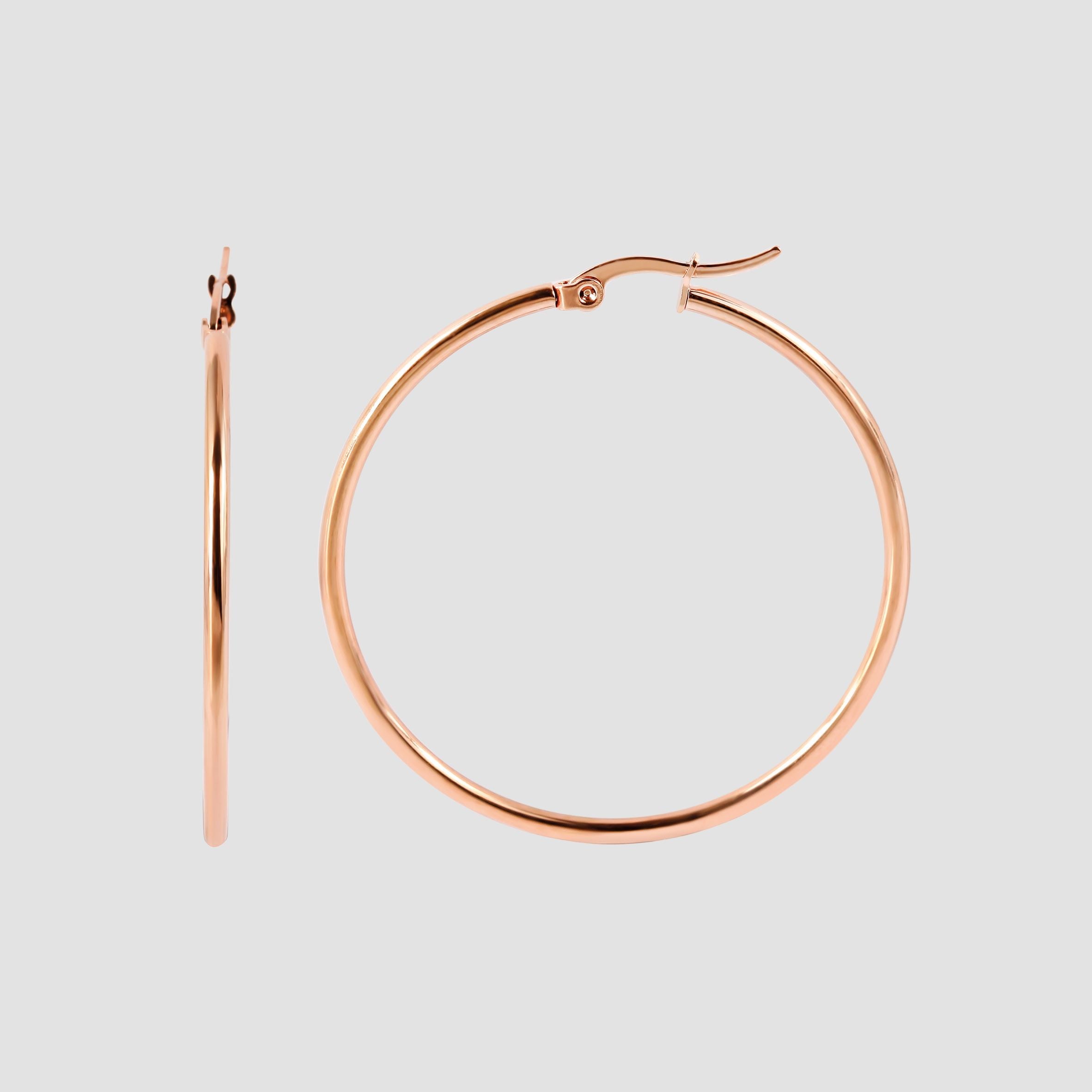Adelia´s Paar Creolen "Ohrringe – Creole aus Edelstahl" Ideal als Geschenk – dezent und elegant