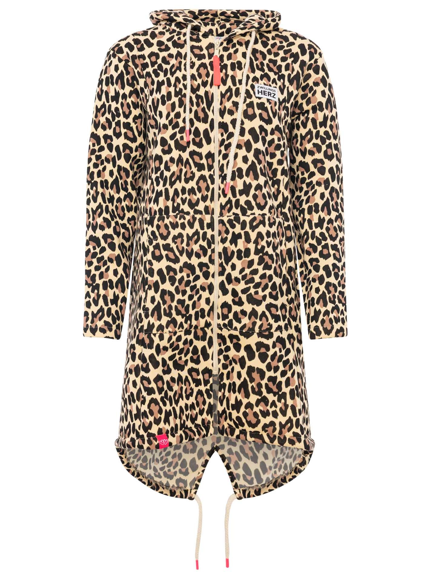 Zwillingsherz Kurzmantel ""Leo Allover"" gemustert, Taschen, Reißverschluß günstig online kaufen