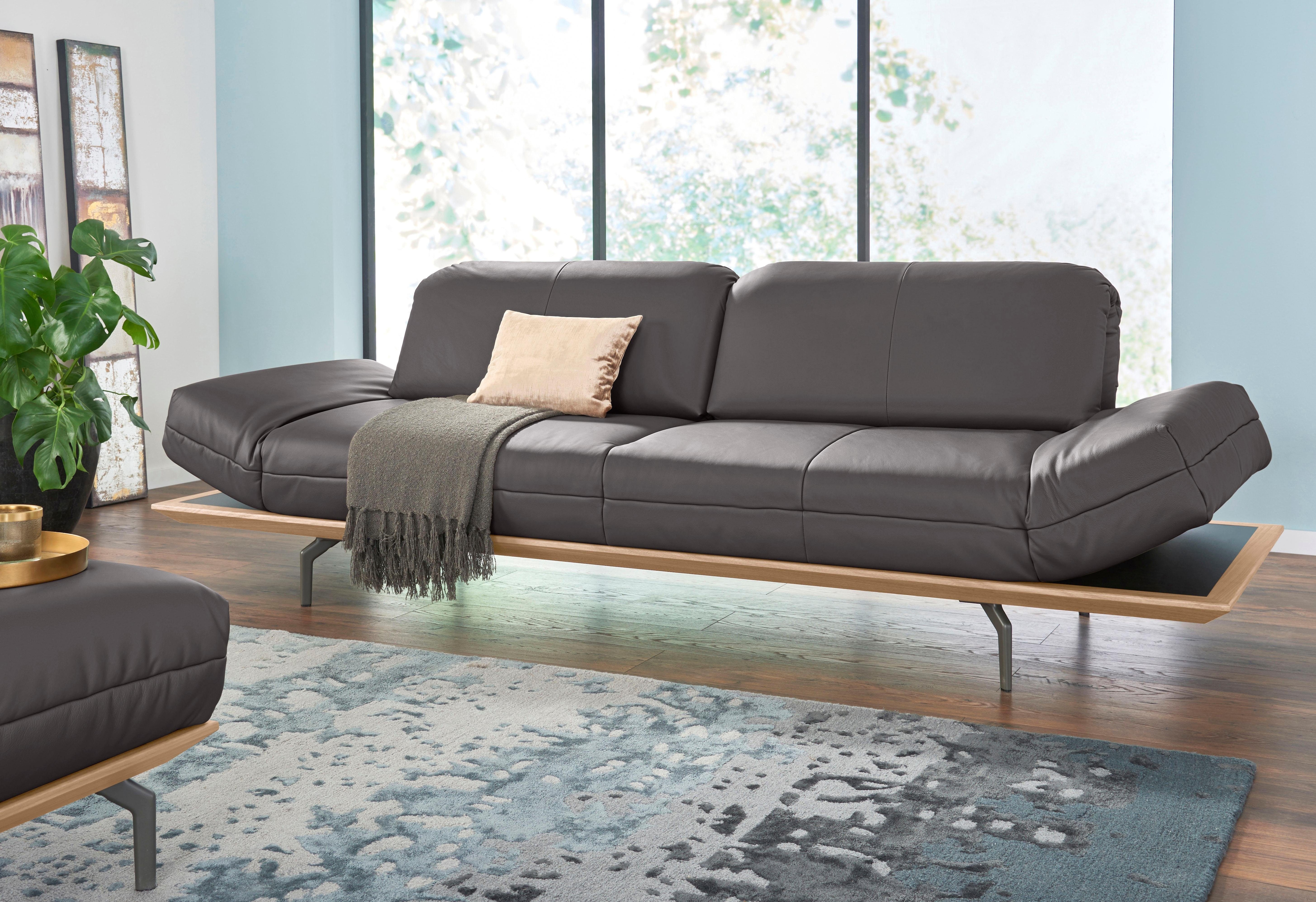 Creation BY ROLF BENZ 3-Sitzer "CR.420, Designsofa, Loungesofa" in 2 Qualitäten, Holzrahmen in Eiche Natur oder Nußbaum, Breite 232 cm