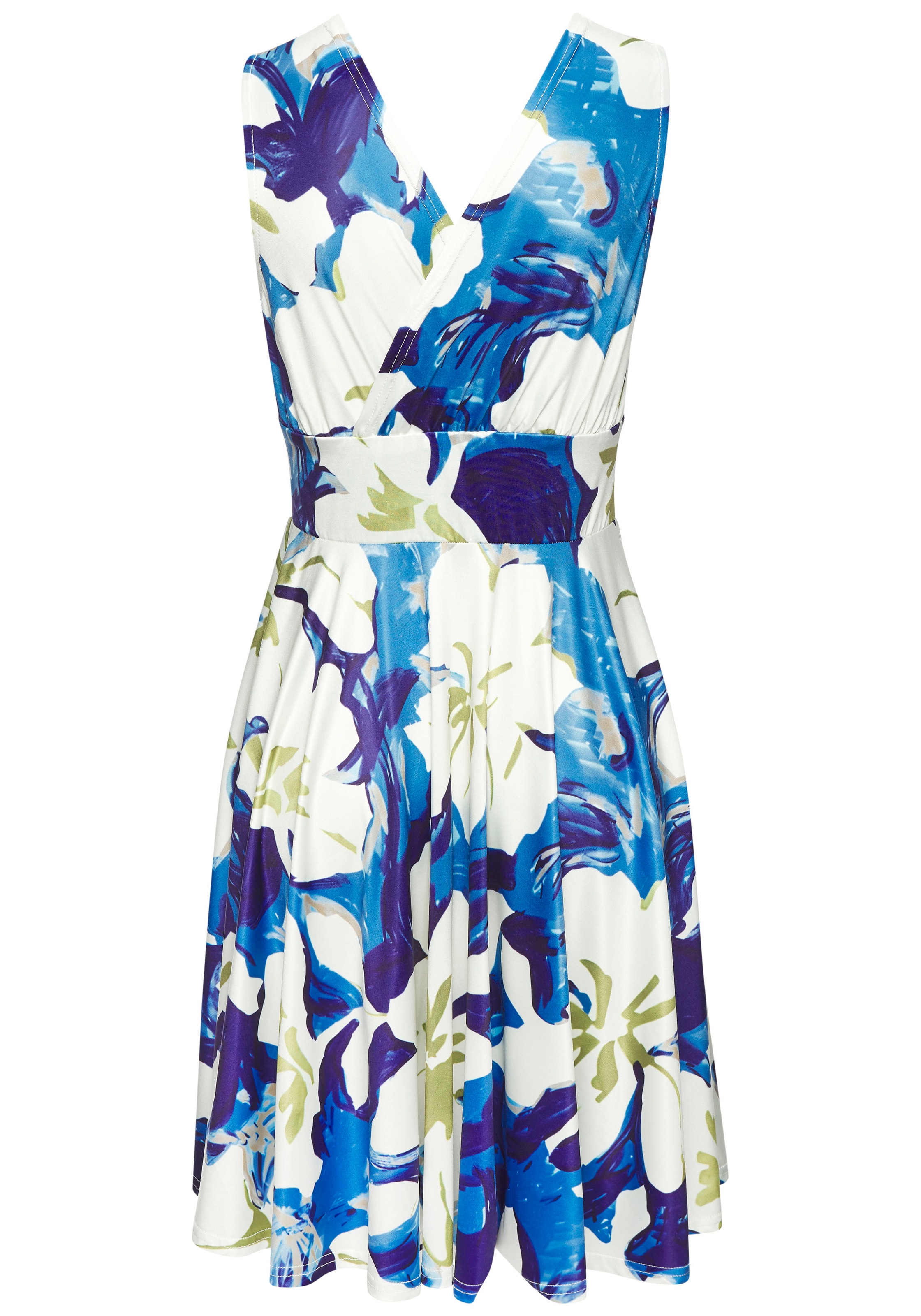 Thumbnail - Vivance Jerseykleid in Wickeloptik, tailliertes Minikleid, Sommerkleid