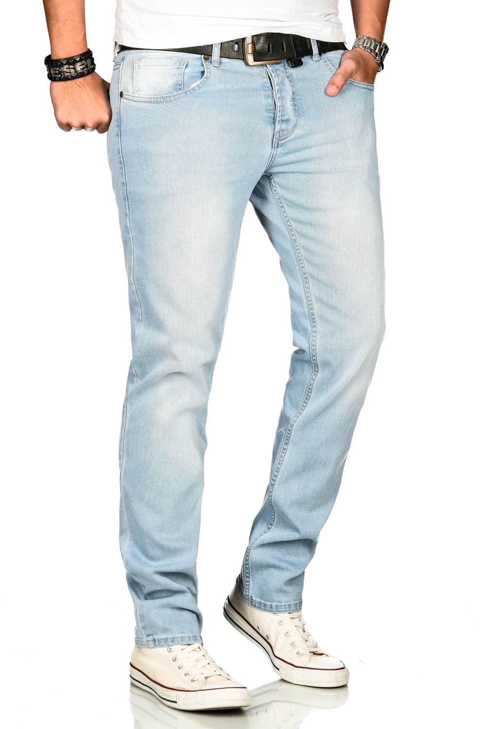 Alessandro Salvarini Stretch-Jeans »ASAngelo«, Angenehme Passform durch vorhandenen Elasthan Anteil