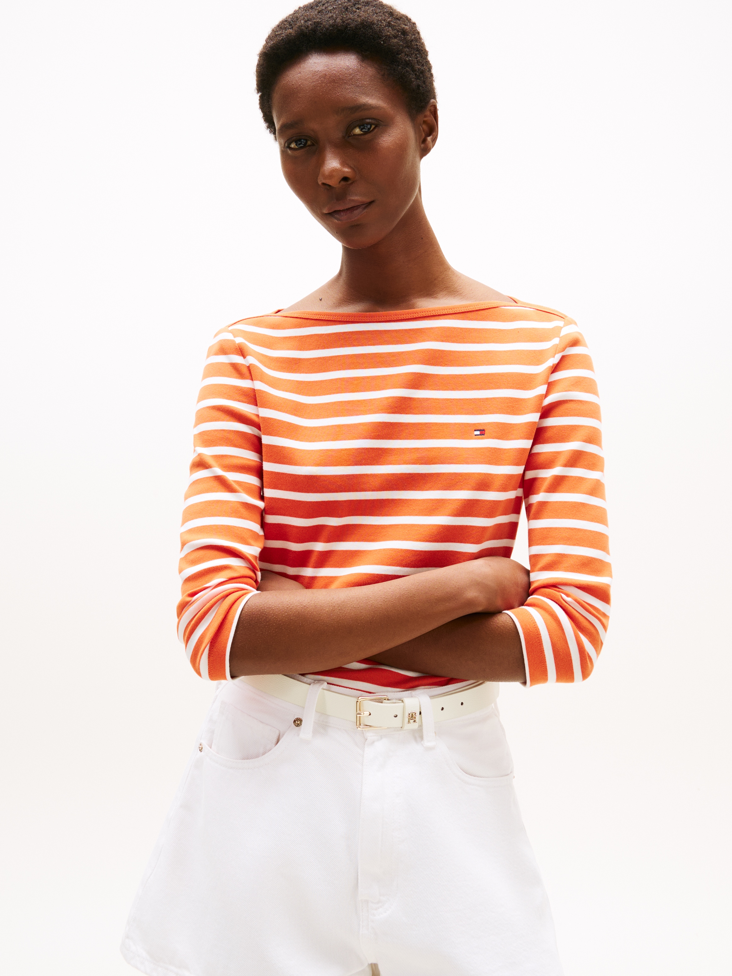 Tommy Hilfiger 3/4-Arm-Shirt "NEW CODY SLIM BOAT-NK 3/4SLV", mit Logosticke günstig online kaufen