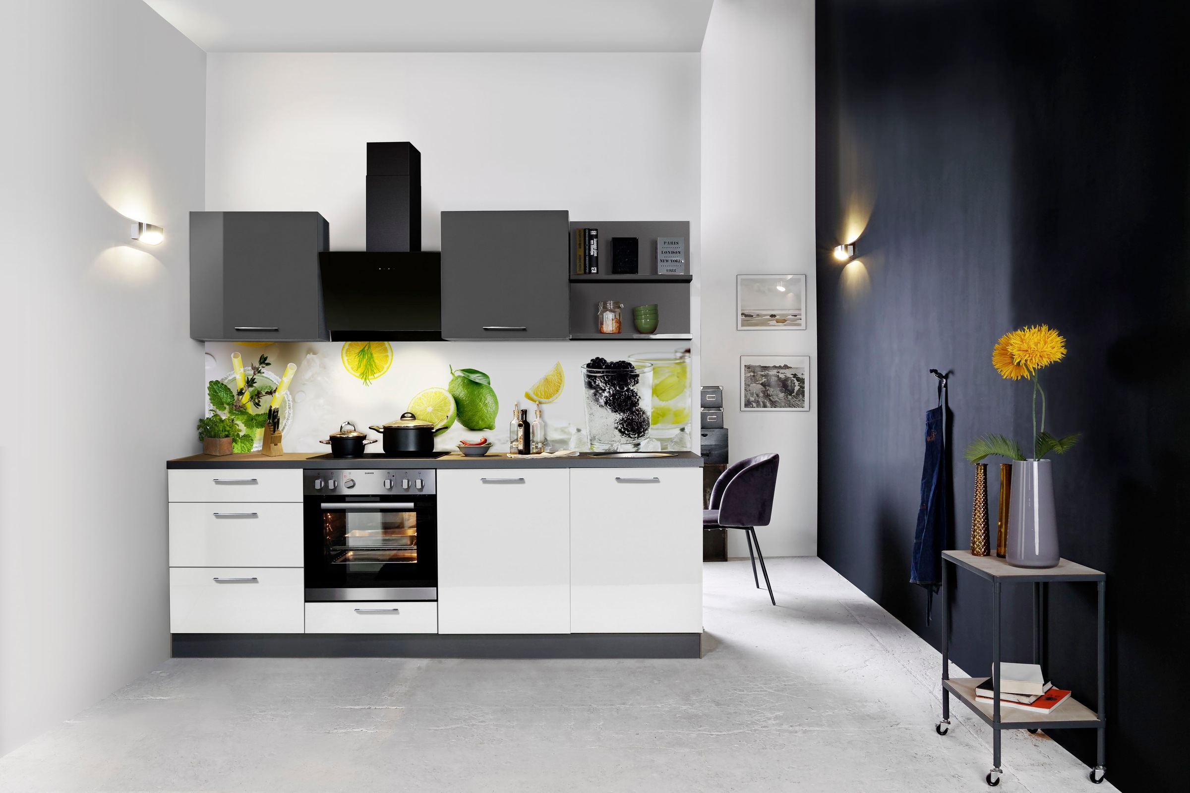 KOCHSTATION Küchenzeile ""KS-Jena", vormontiert, Breite 240 cm", mit Soft-C günstig online kaufen