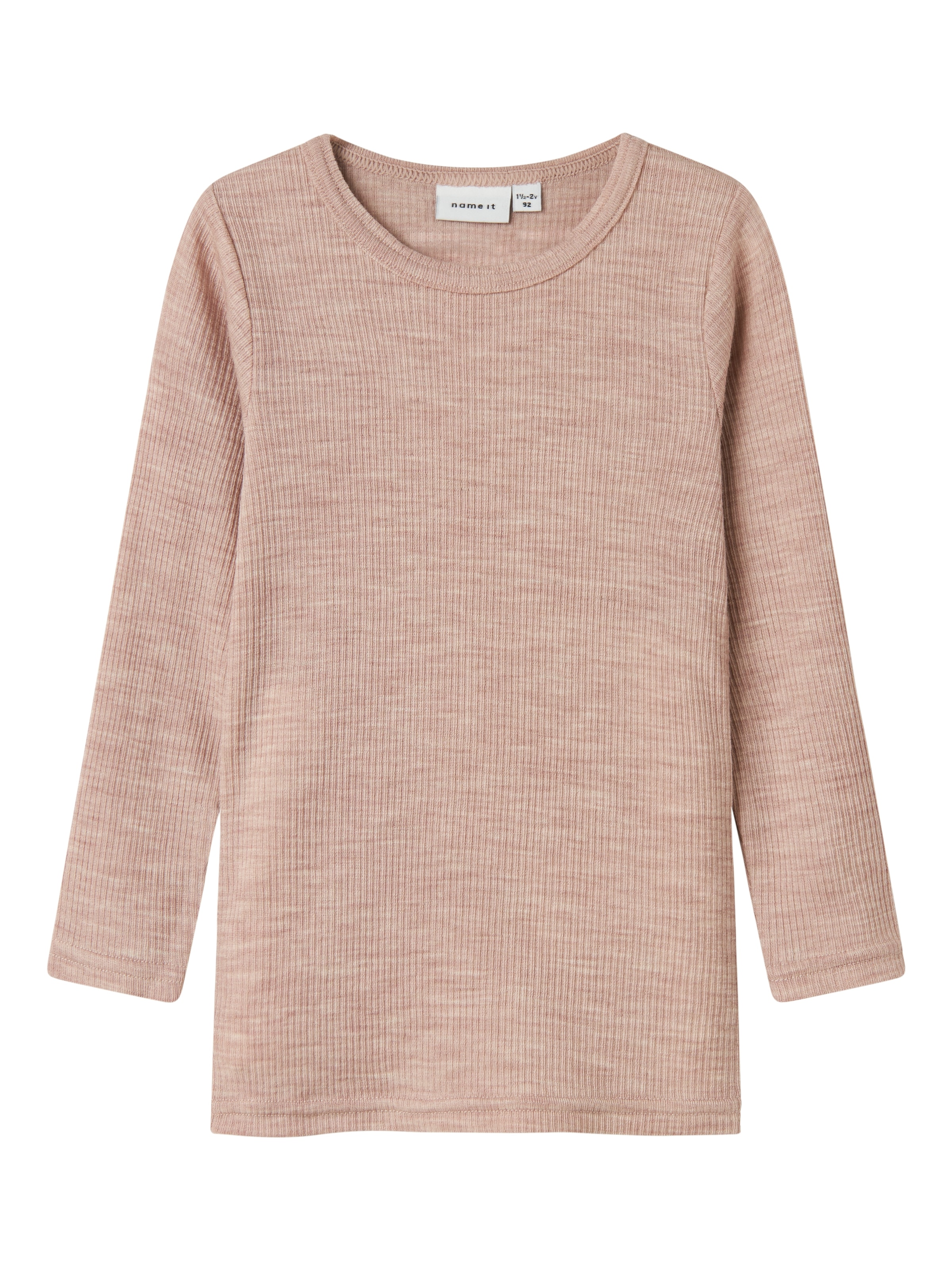 Name It Langarmshirt »NMNWAX WOOL RIB LS TOP NOOS«, aus reiner Merinowolle