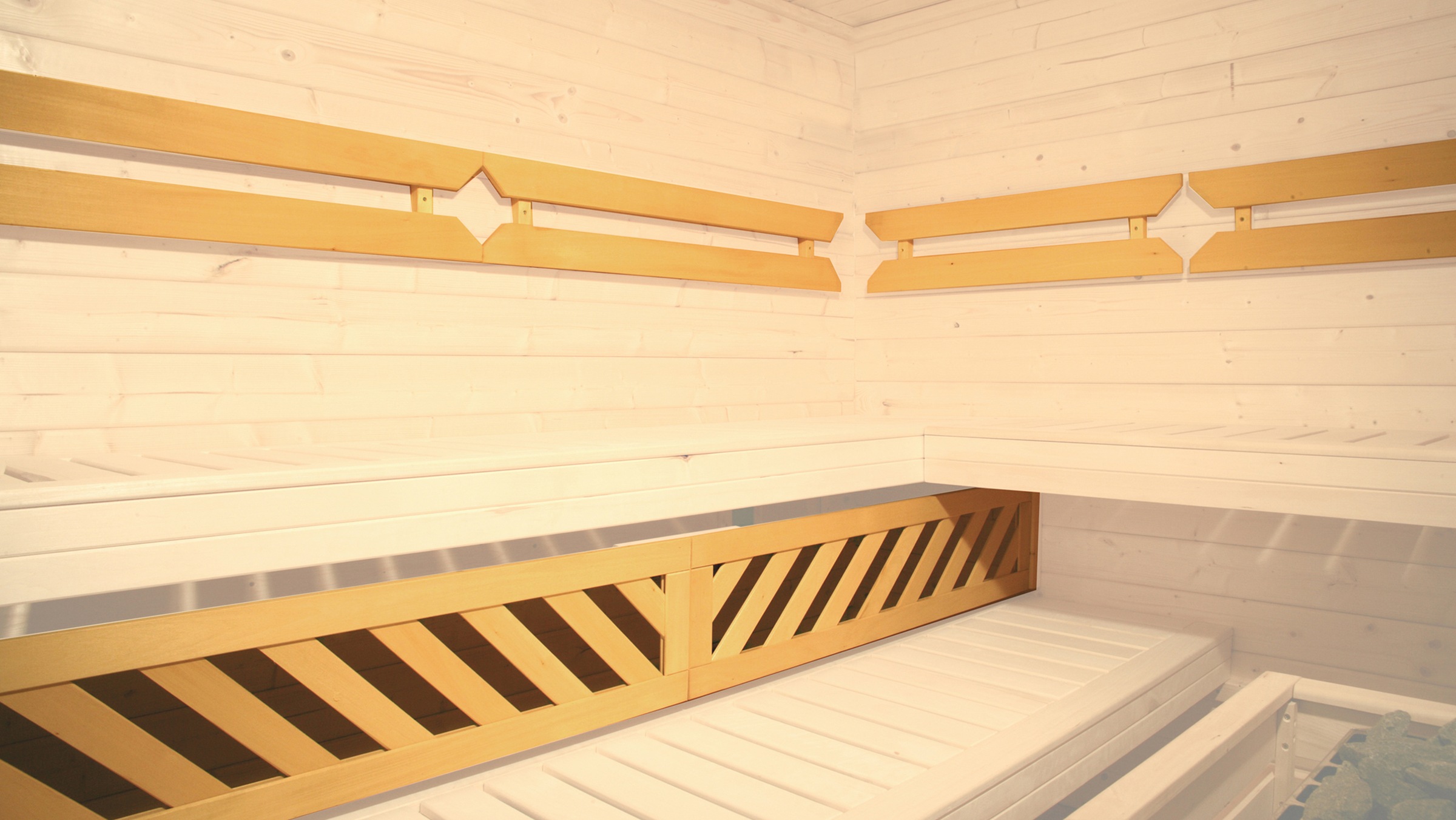 weka Sauna »Design-Sauna KEMI Eck 1«, naturbelassenes Fichtenholz, moderne Glastür