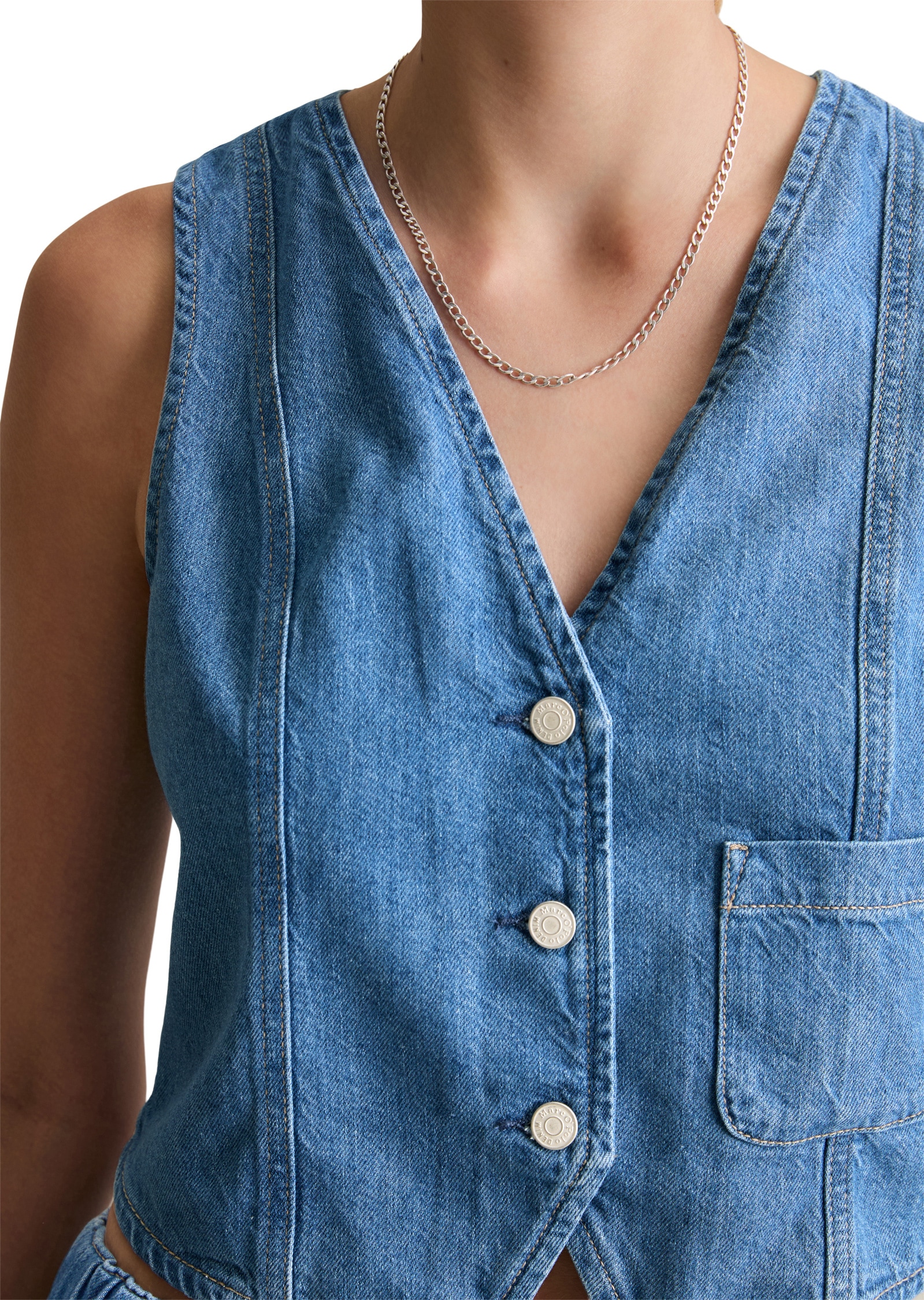 Marc O'Polo DENIM Jeansweste »mit recyeltem Leinen-Garn«