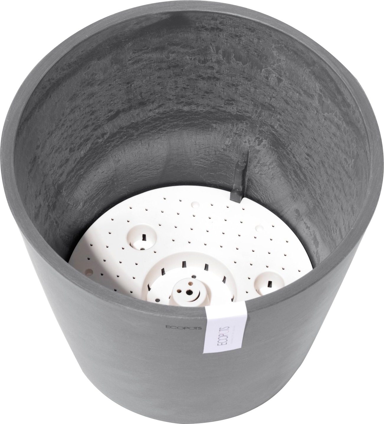 ECOPOTS Blumentopf »AMSTERDAM Grey«, BxTxH: 30x30x26 cm, mit Wasserreservoir