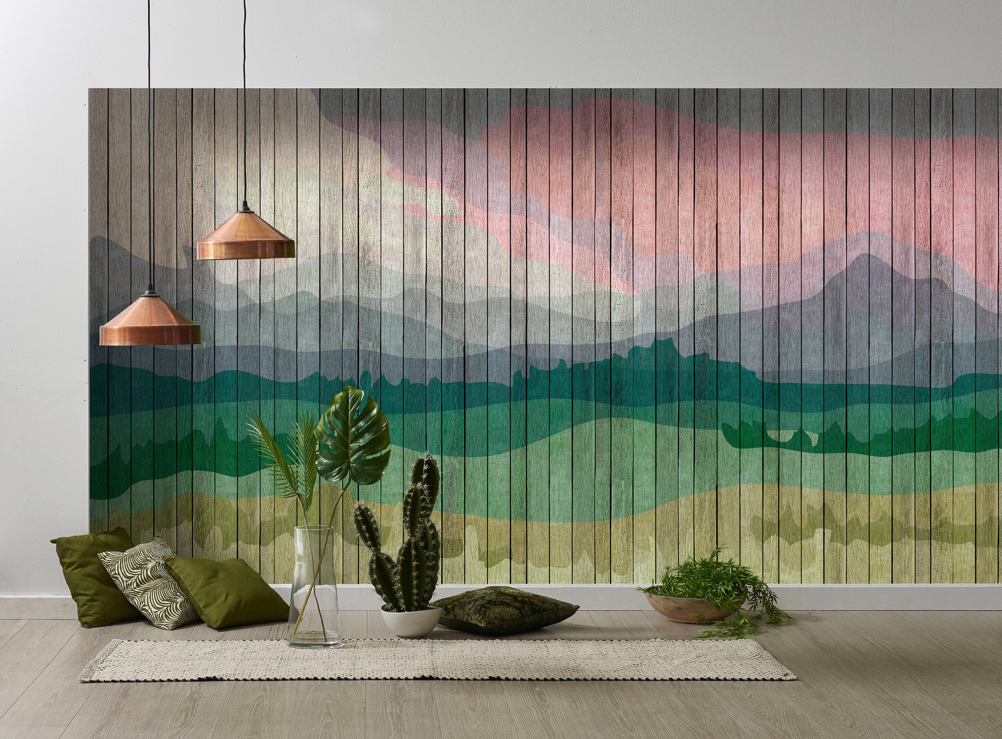 living walls Fototapete »Walls by Patel Mountains 2«, Vlies, Wand, Schräge