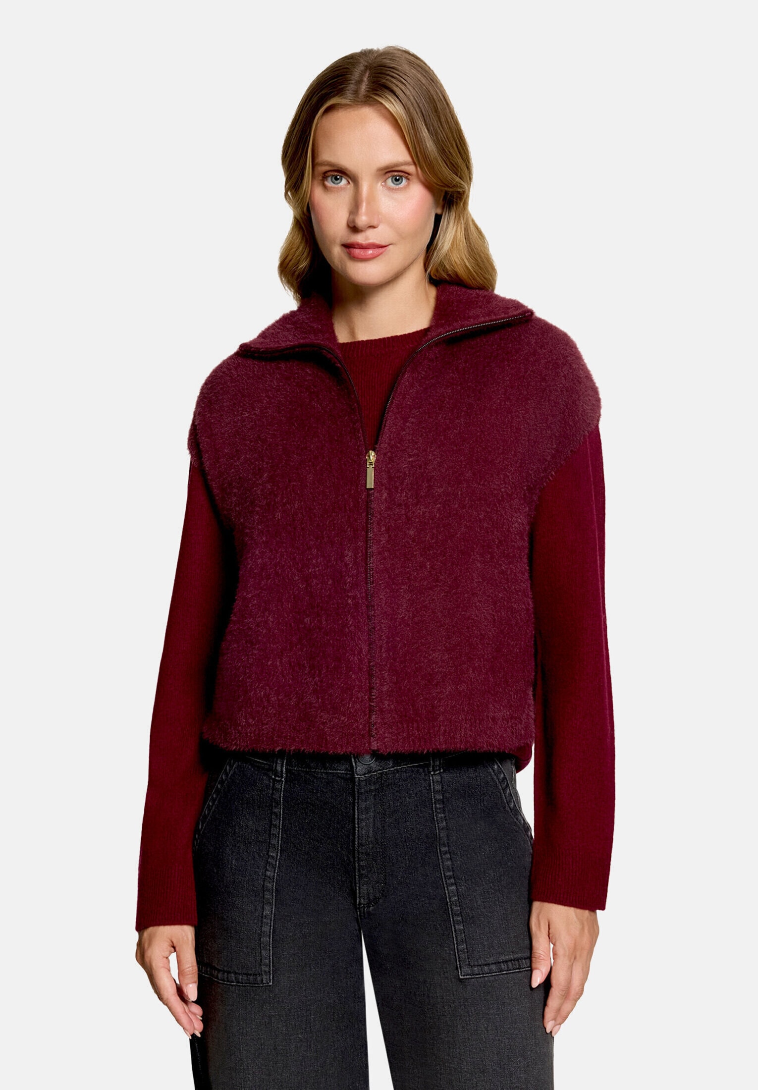 Betty&Co Strickjacke »Damen mit Reißverschluss« 1