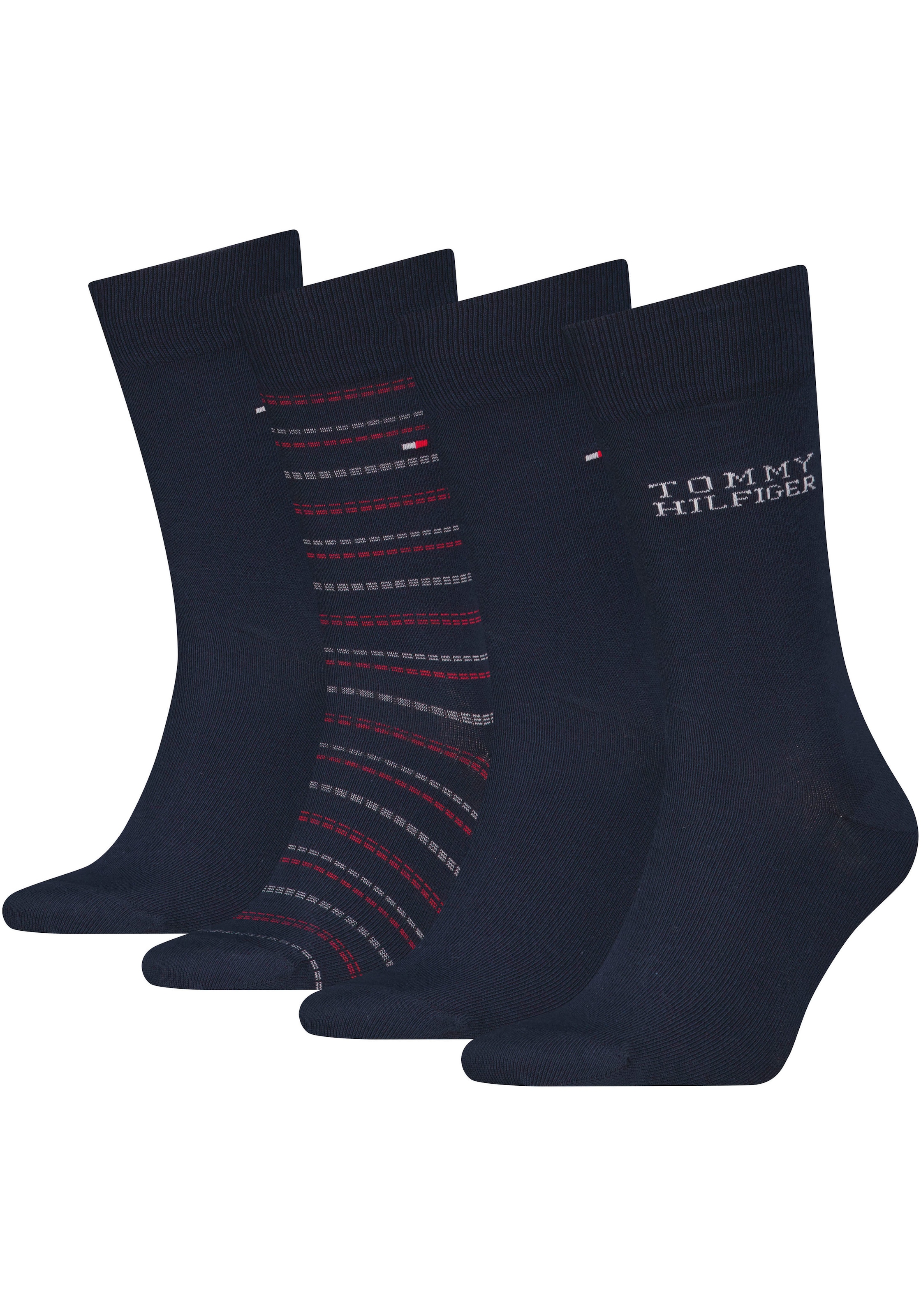 Tommy Hilfiger Socken, (4 Paar), mit dezenter Logoprägung