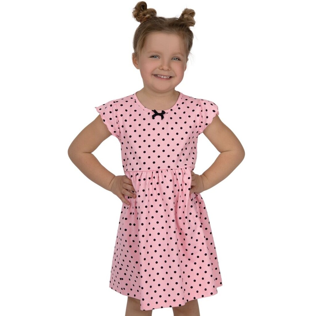 Trigema Jerseykleid »TRIGEMA Kleid mit Schleifchen und Punkte-Muster«