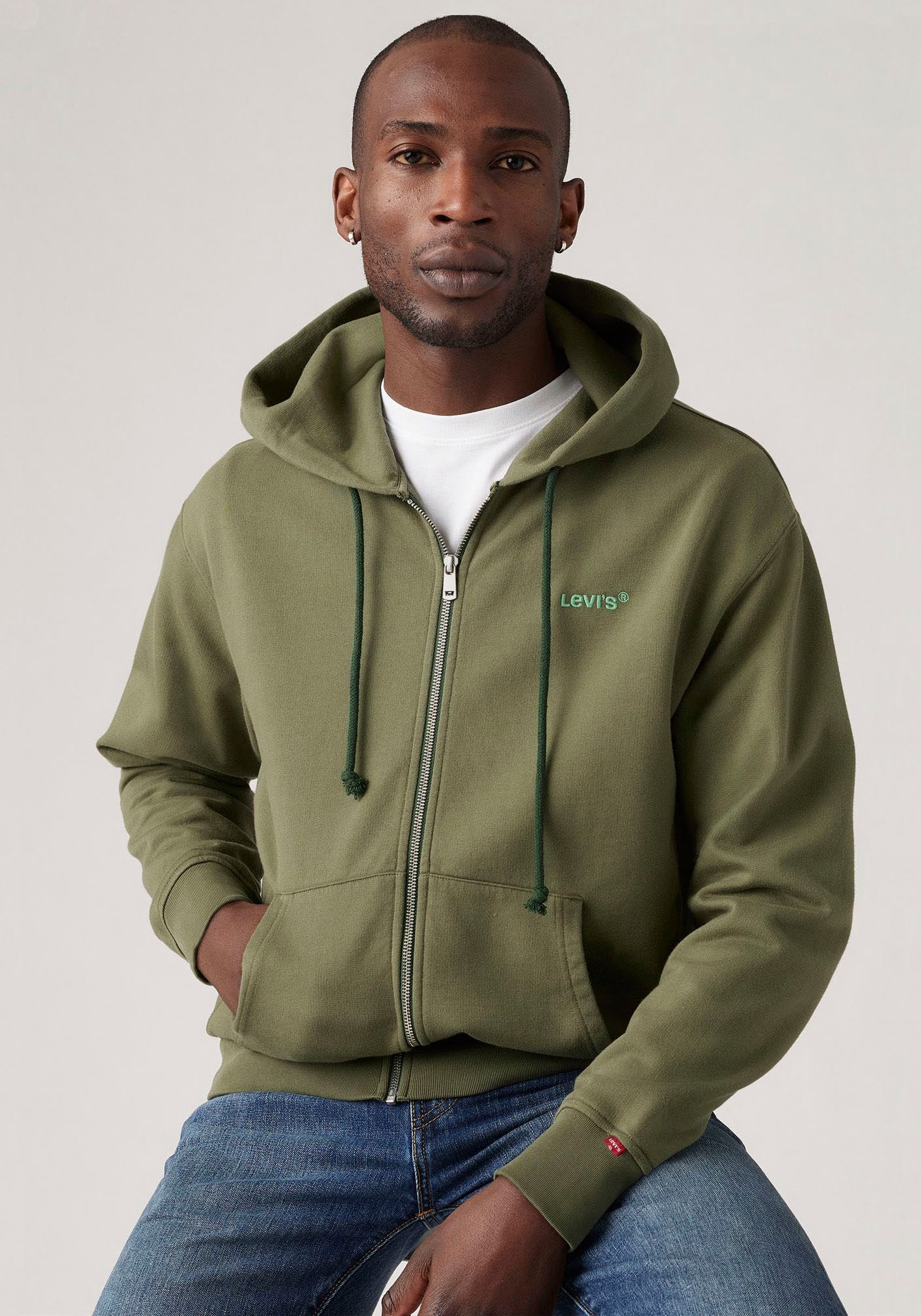 Levi's® Kapuzensweatjacke, mit Logo-Stickerei