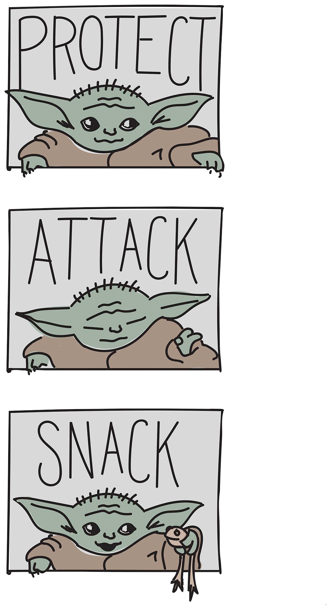 Komar Bild "Mandalorian The Child Protect Attack Snack", Disney-Star Wars, günstig online kaufen