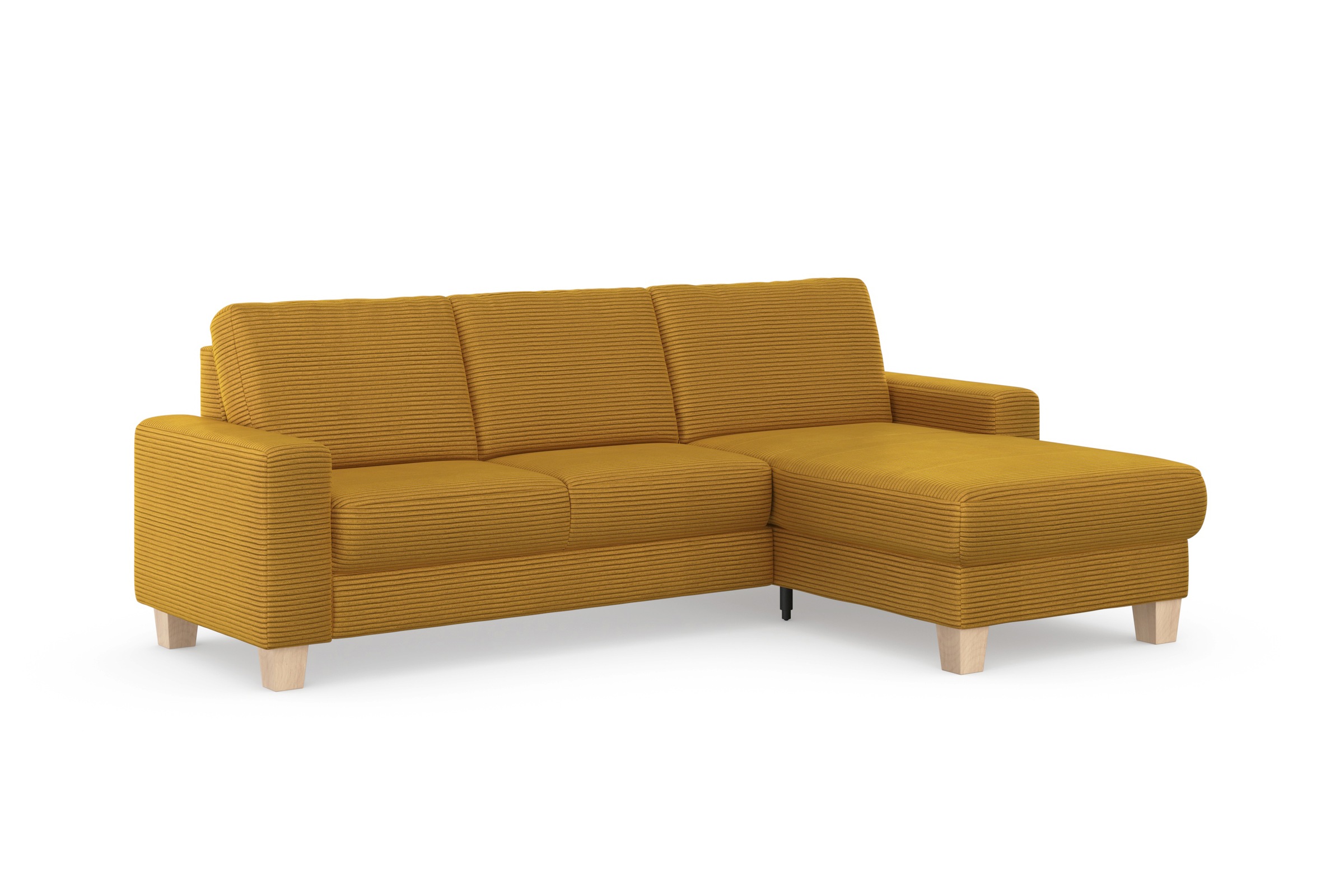 Thumbnail - Home affaire Ecksofa "Summer L-Form", mit Recamiere, mit oder ohne Bettfunktion und Bettkasten, Cord-Bezug